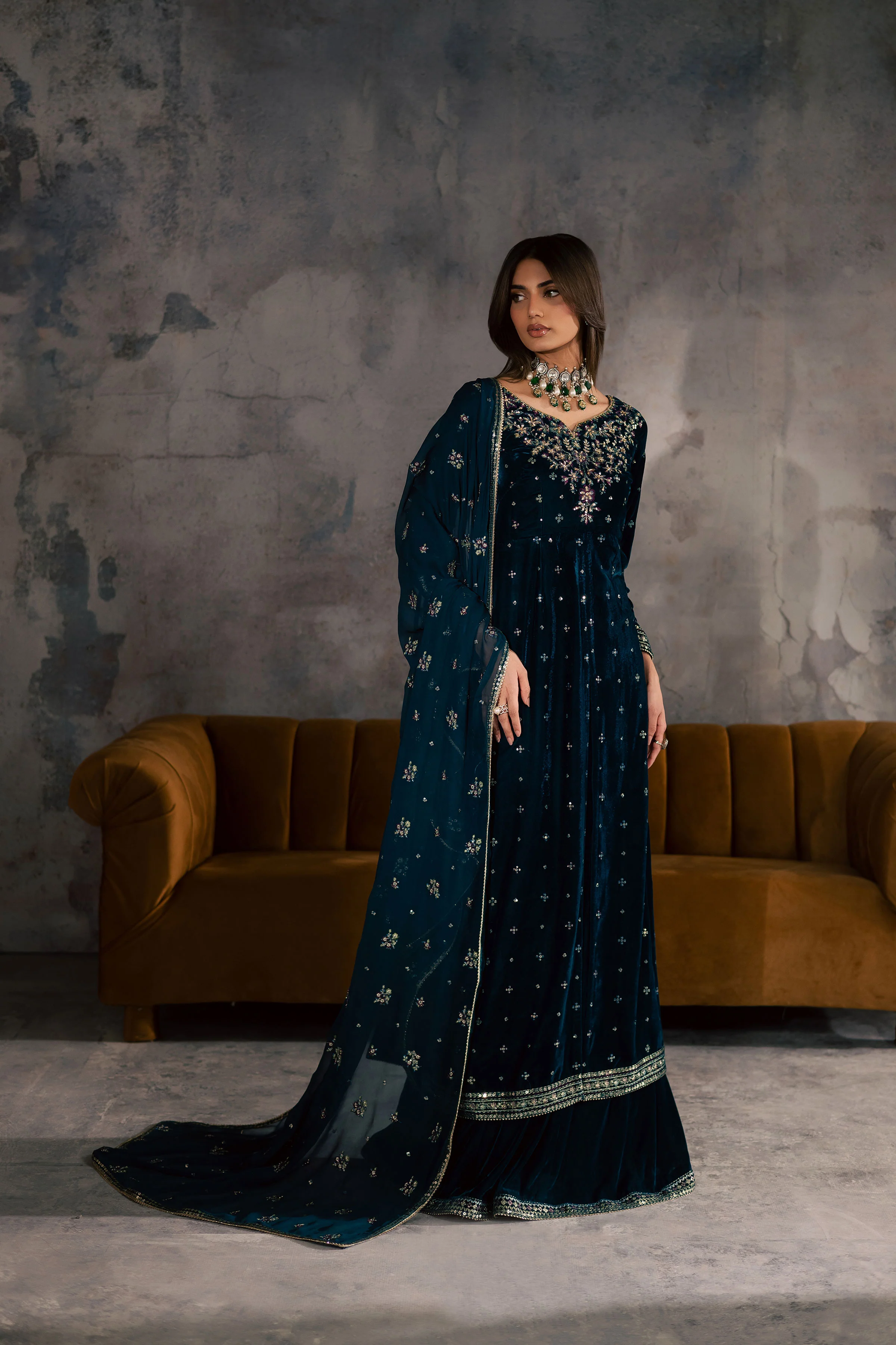 Ayra 3Pc - Velvet Formal Dress - Image 7