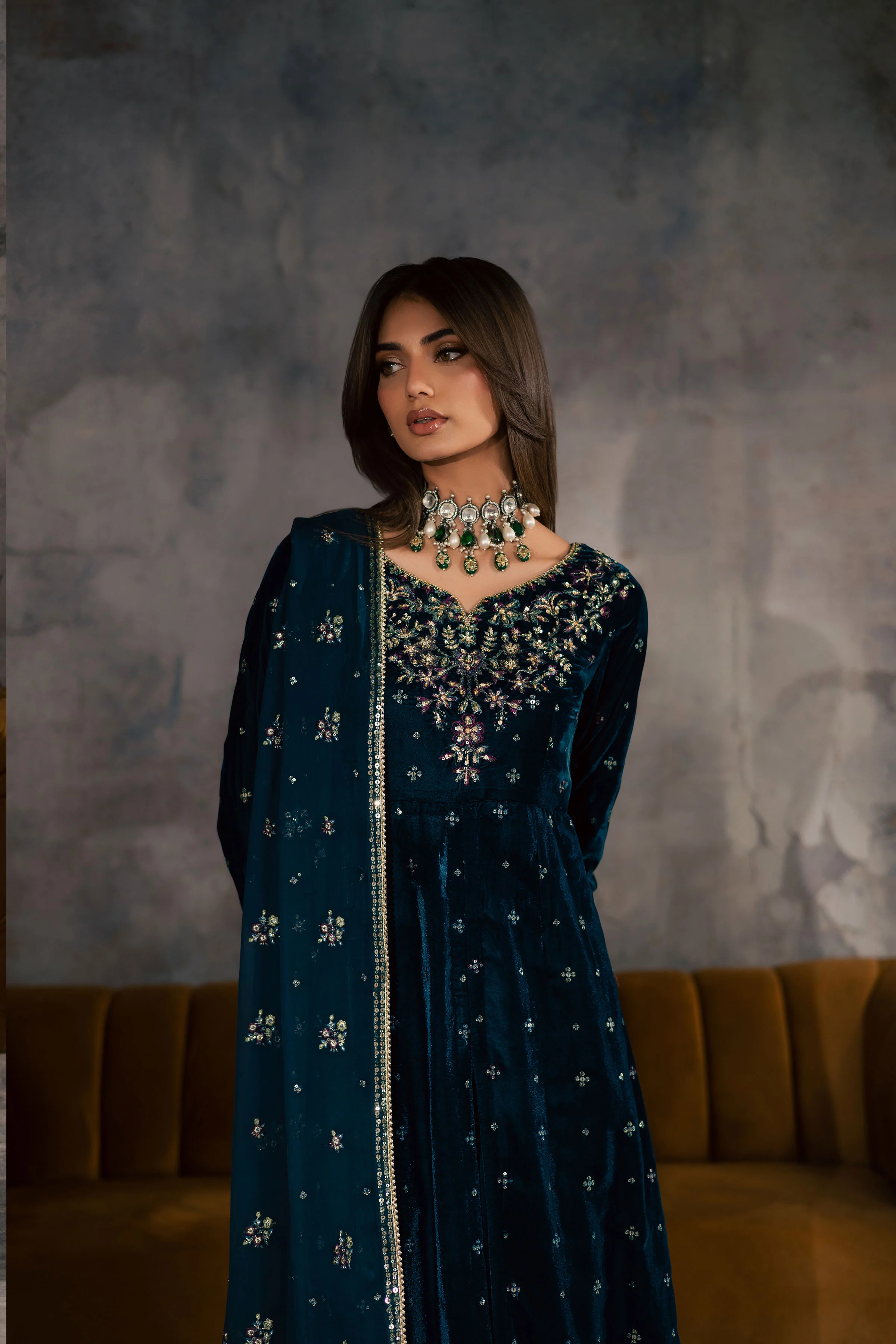 Ayra 3Pc - Velvet Formal Dress - Image 8