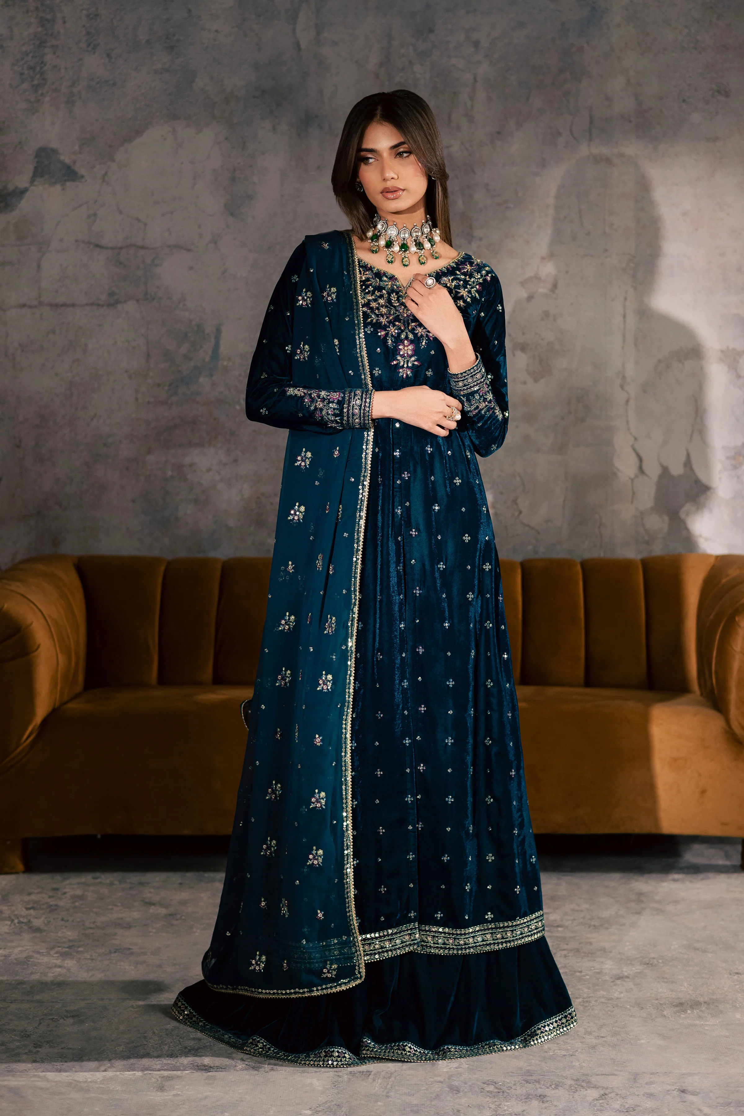 Ayra 3Pc - Velvet Formal Dress - Image 9