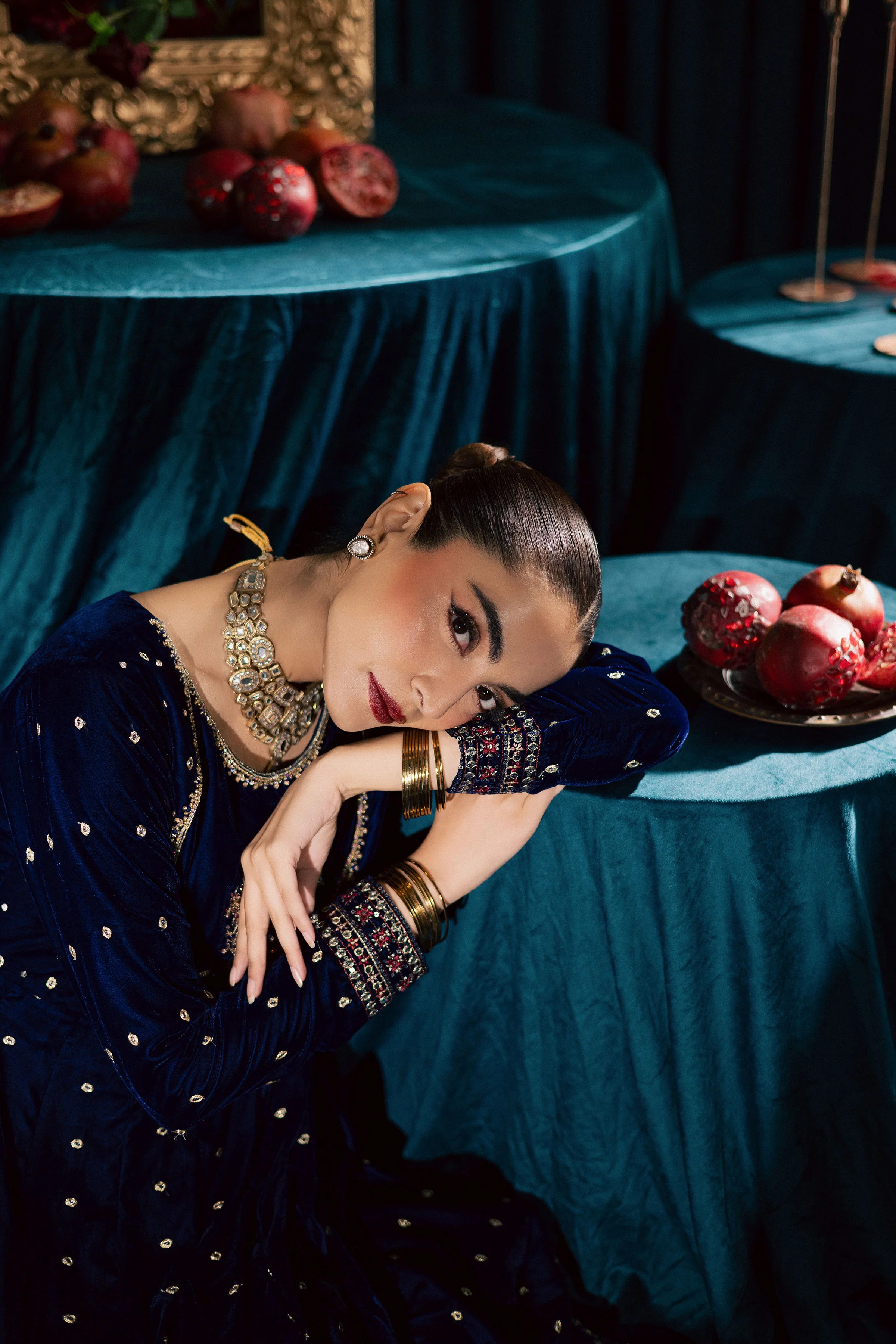 Azra 3Pc - Velvet Formal Dress - Image 12