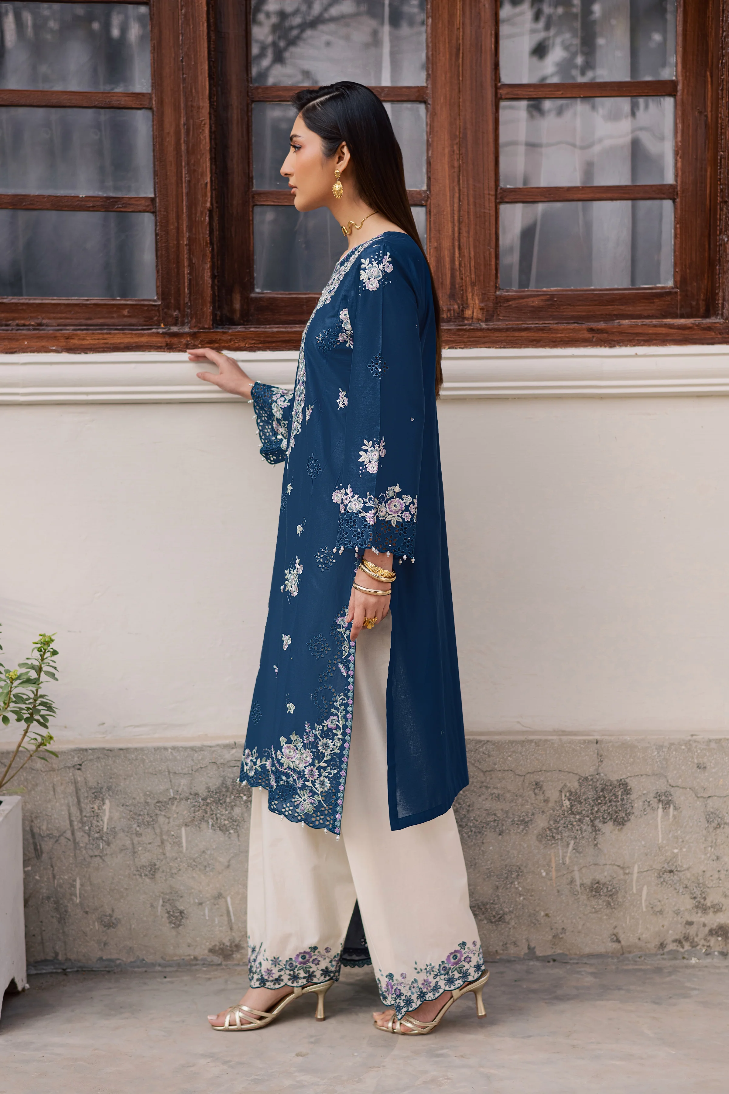 Azraaq 3Pc - Festive Embroidered Lawn - Image 4