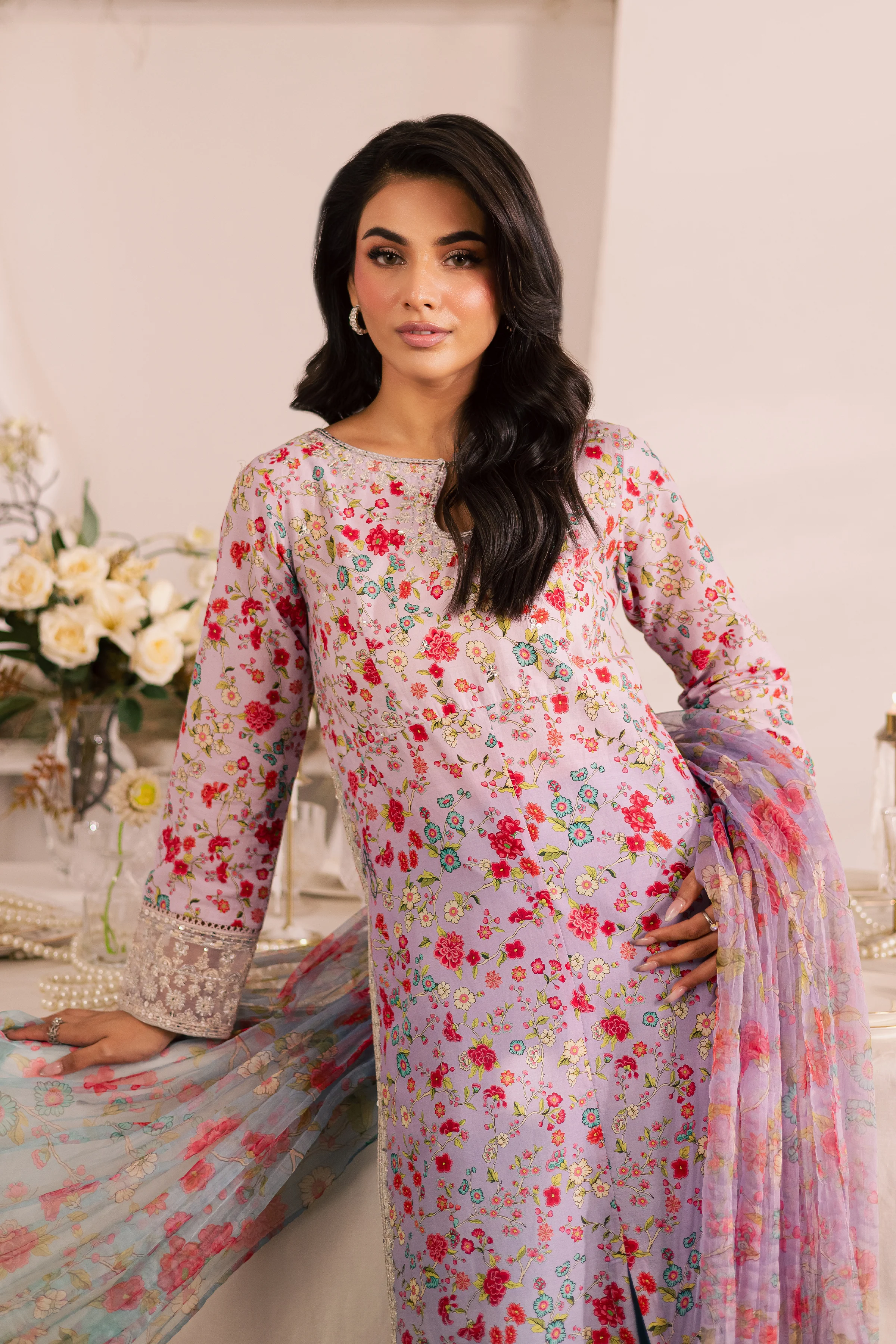 Bailey 3Pc - Printed Lawn Dress - Image 3