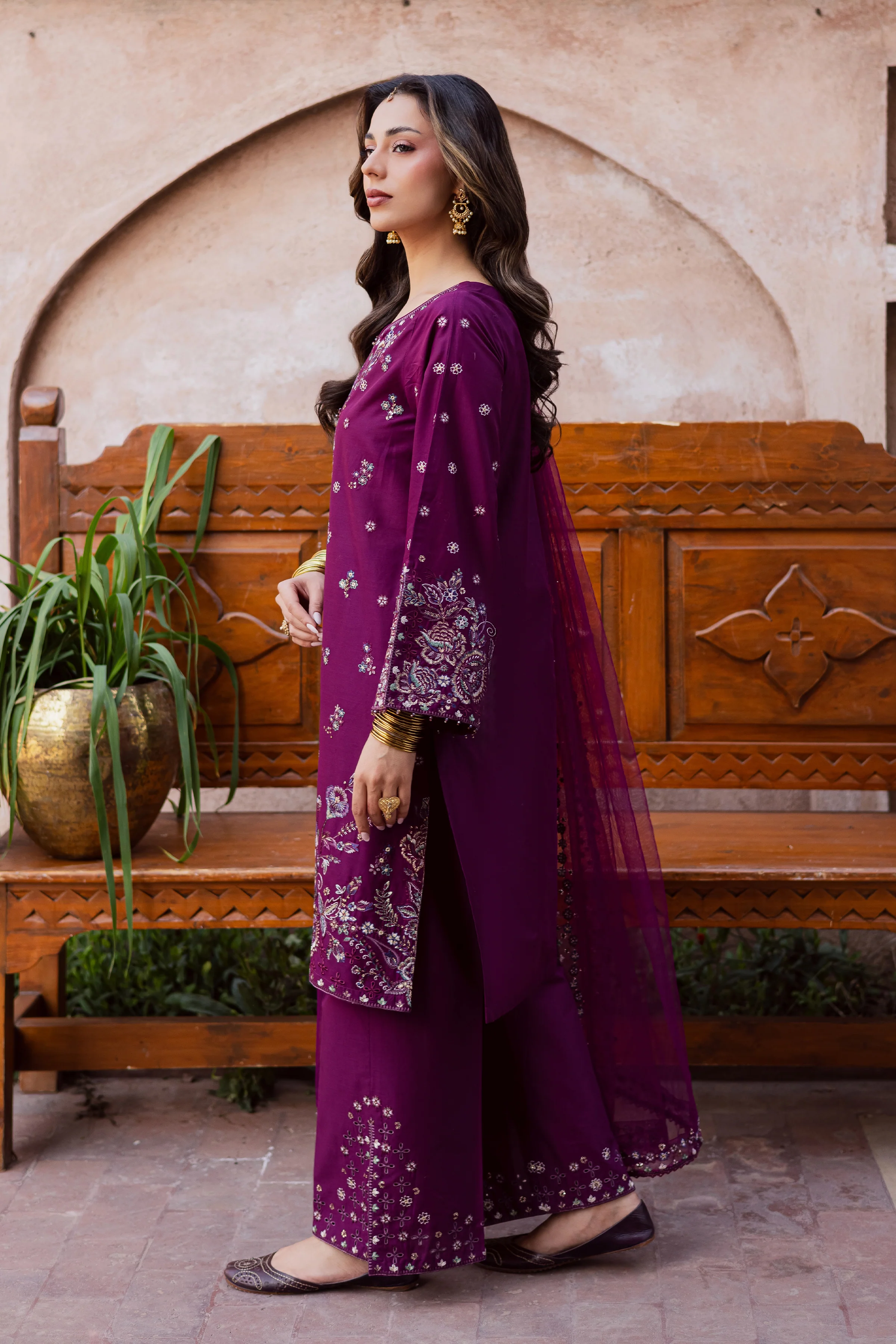 Balter 3Pc - Festive Embroidered Lawn - Image 6