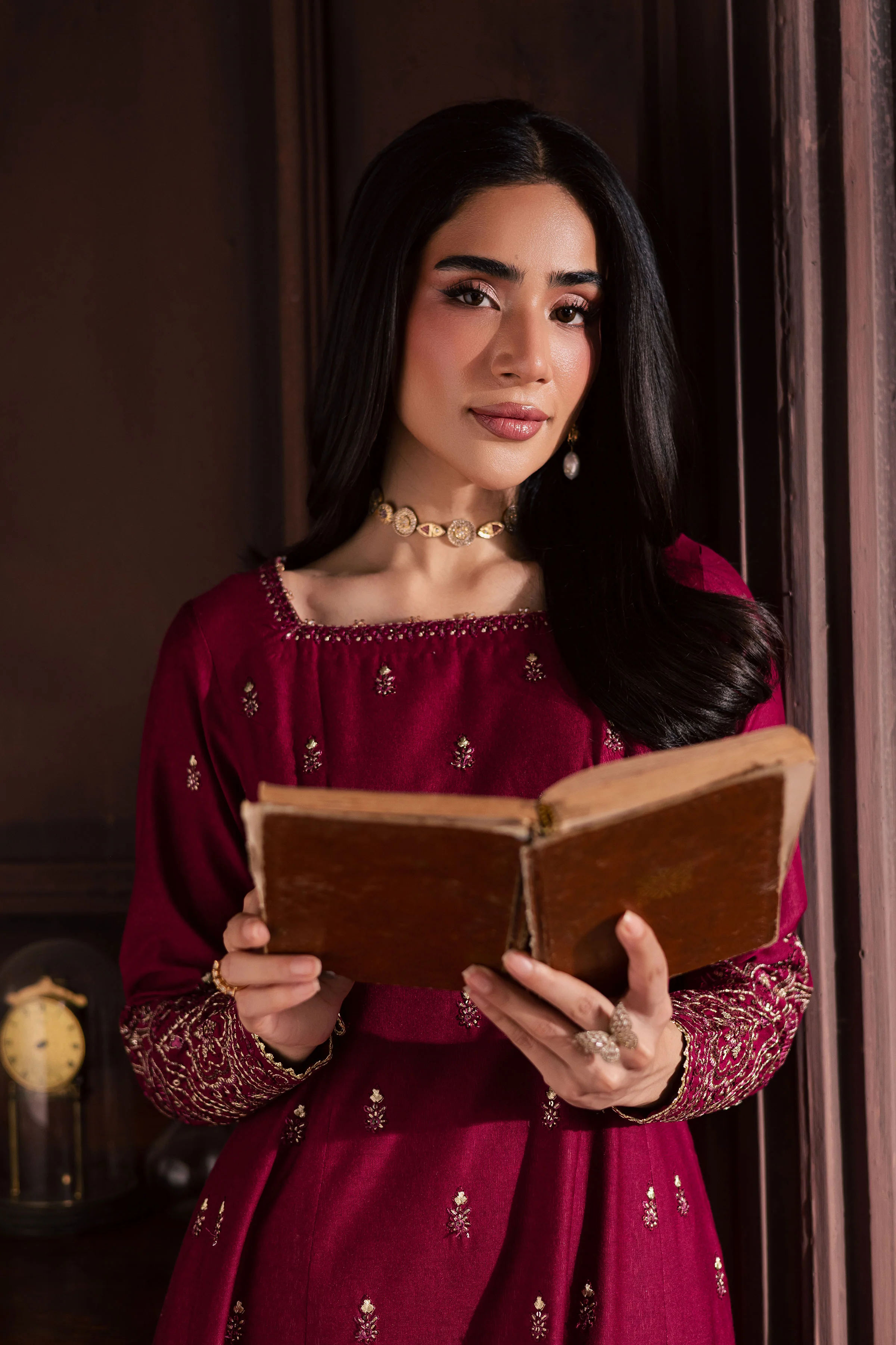 Baneen 2Pc - Embroidered Karandi Dress - Image 10