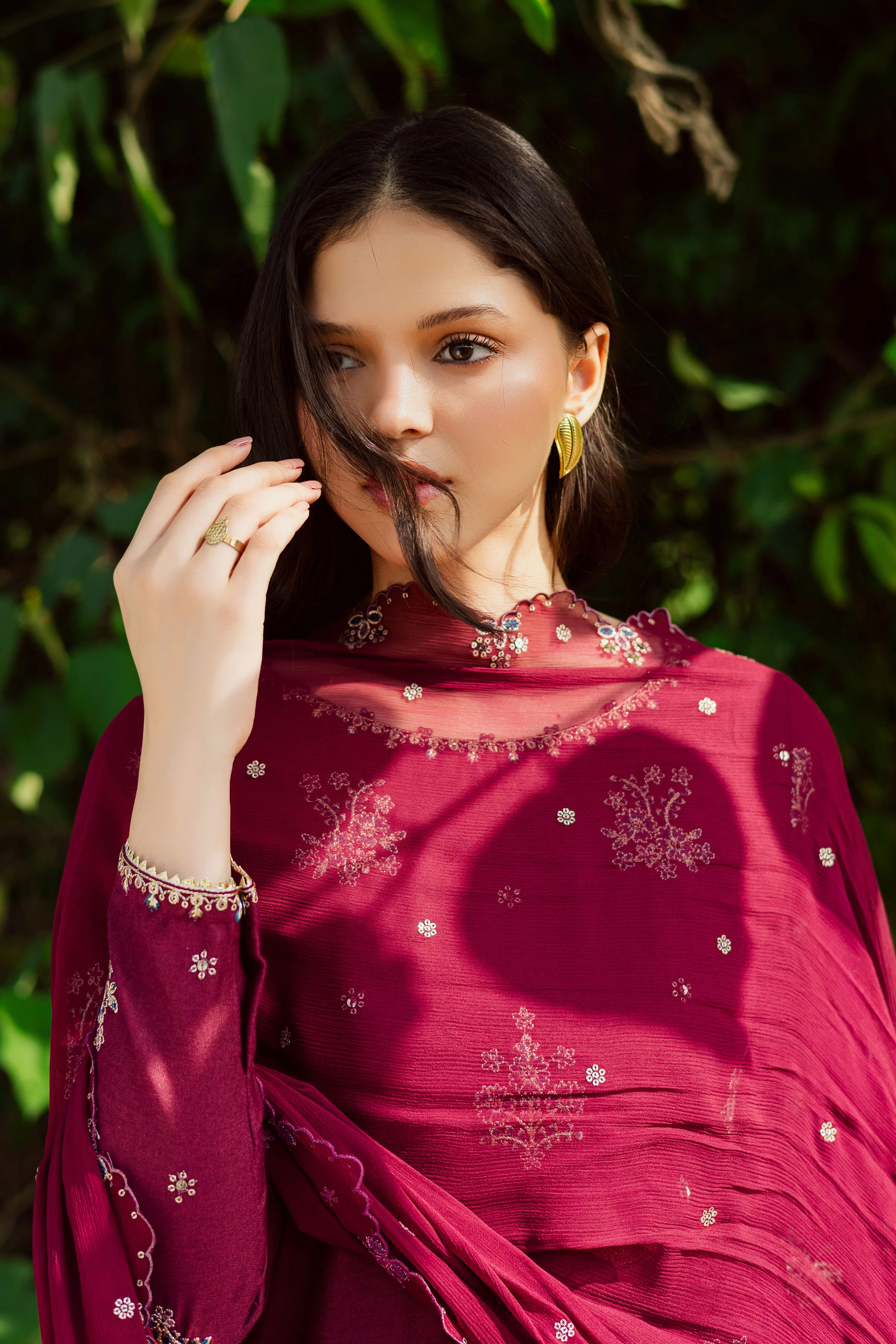 Bells 3Pc - Embroidered Karandi Dress - Image 4