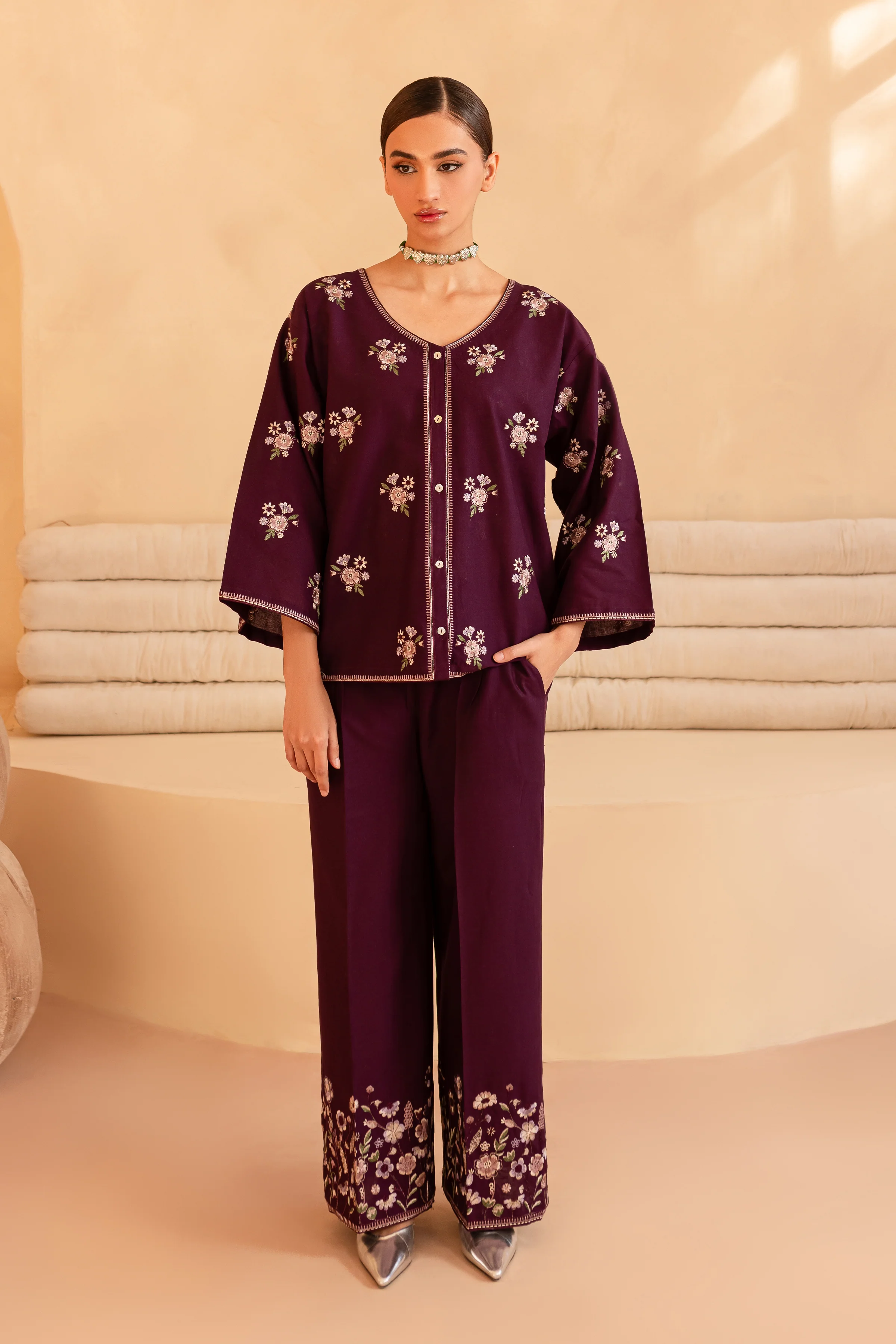 Benim 2Pc- Embroidered Khaddar Dress