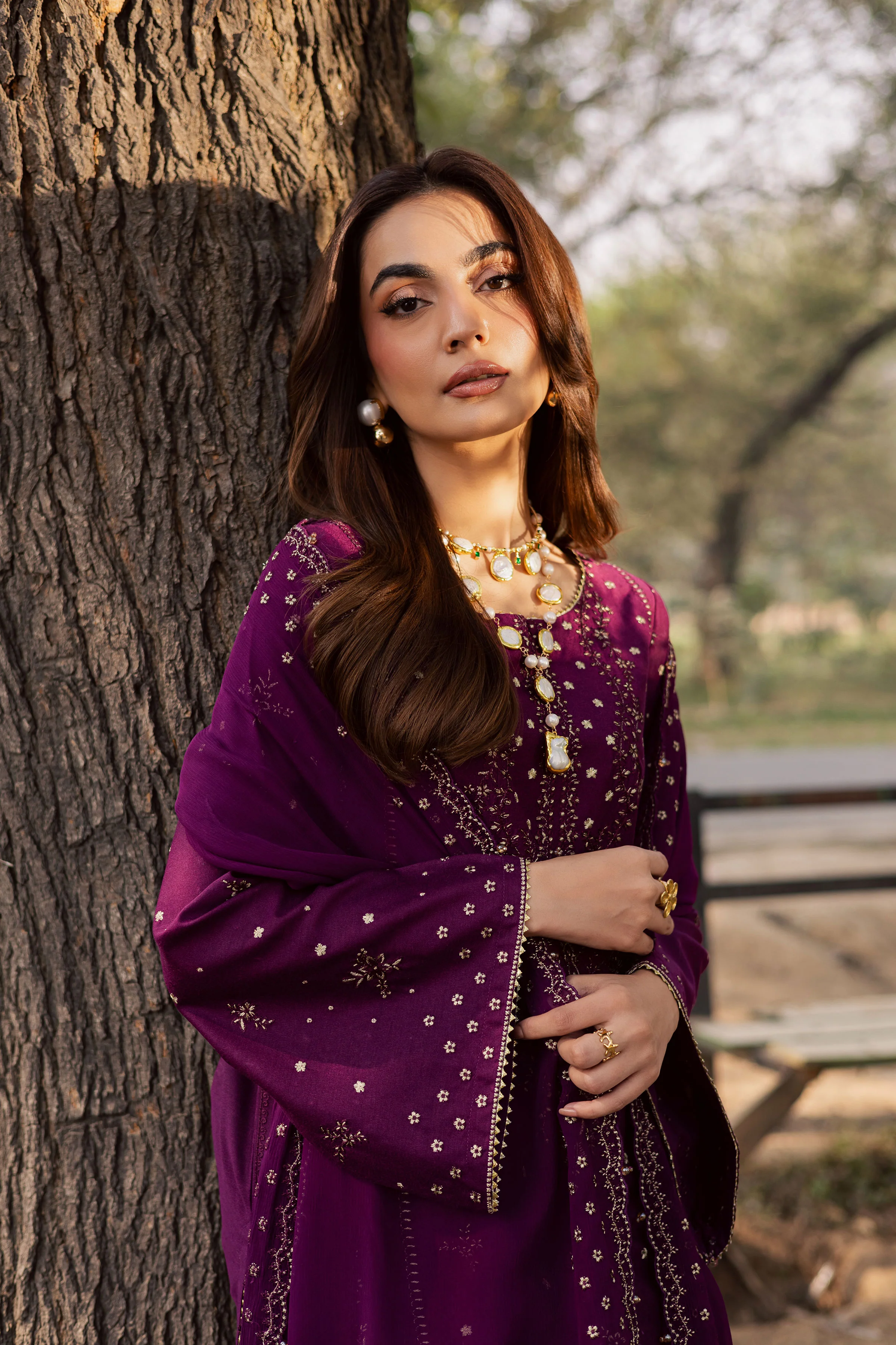 Berlin 3Pc - Embroidered Khaddar Dress - Image 11