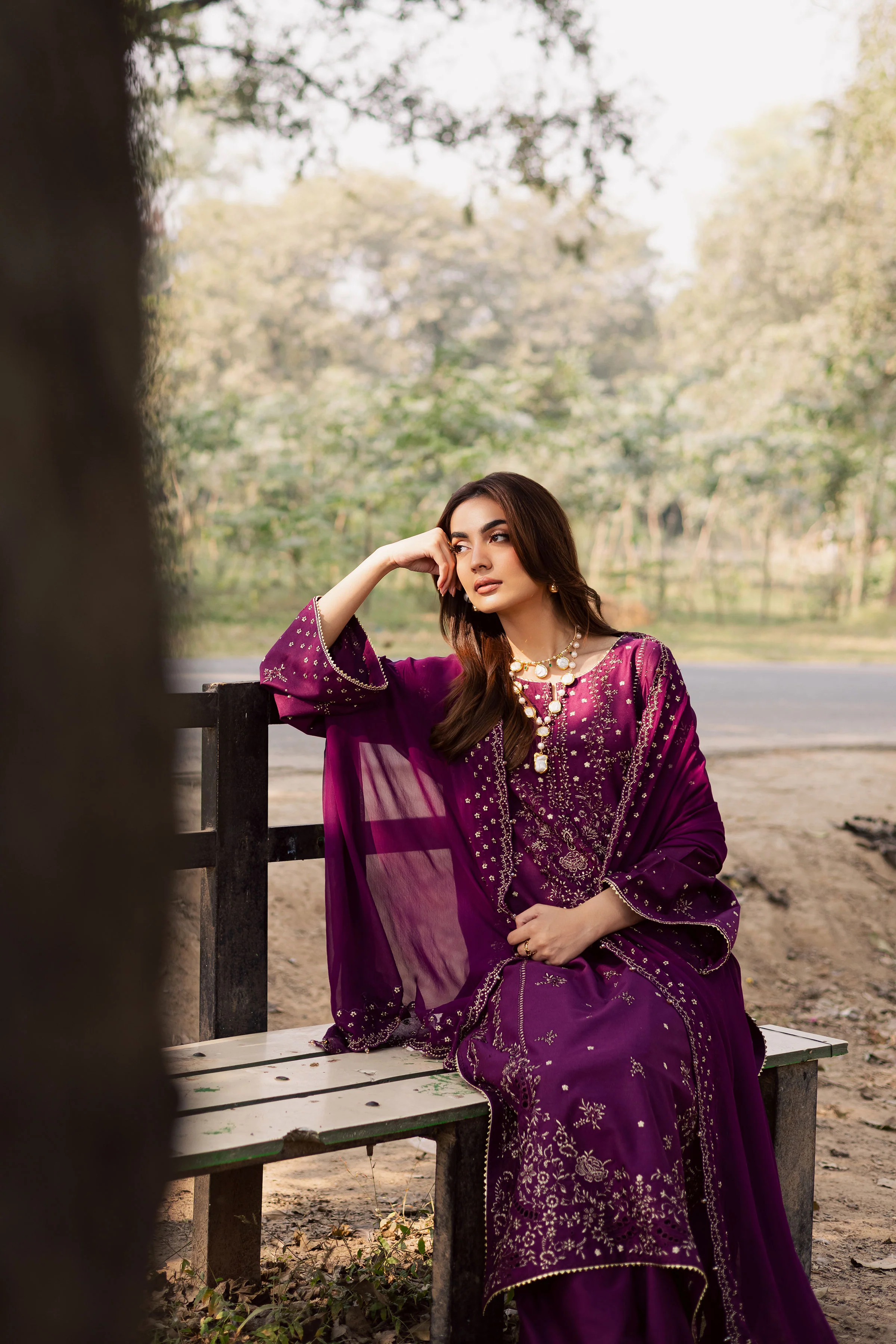 Berlin 3Pc - Embroidered Khaddar Dress - Image 6