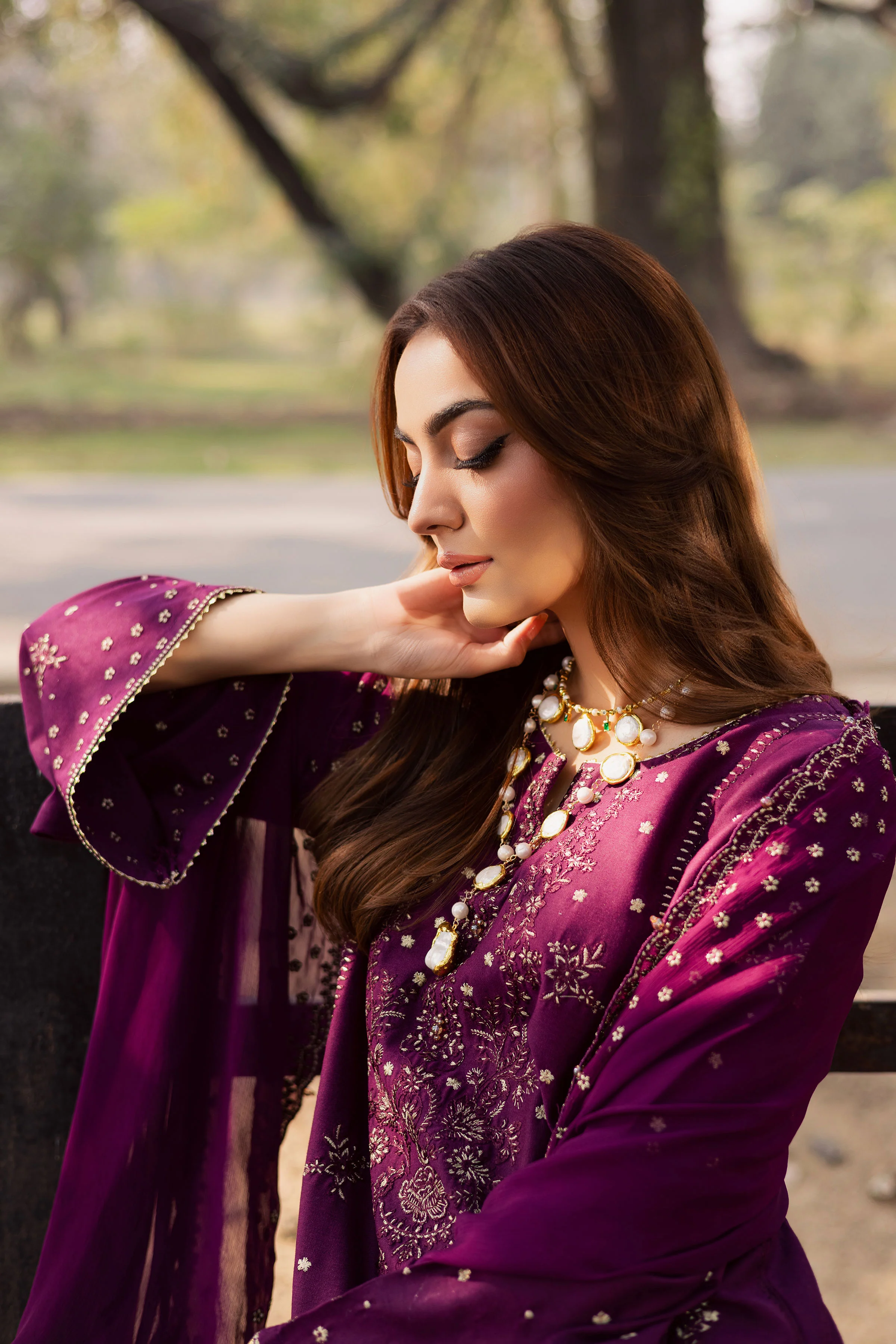 Berlin 3Pc - Embroidered Khaddar Dress - Image 8