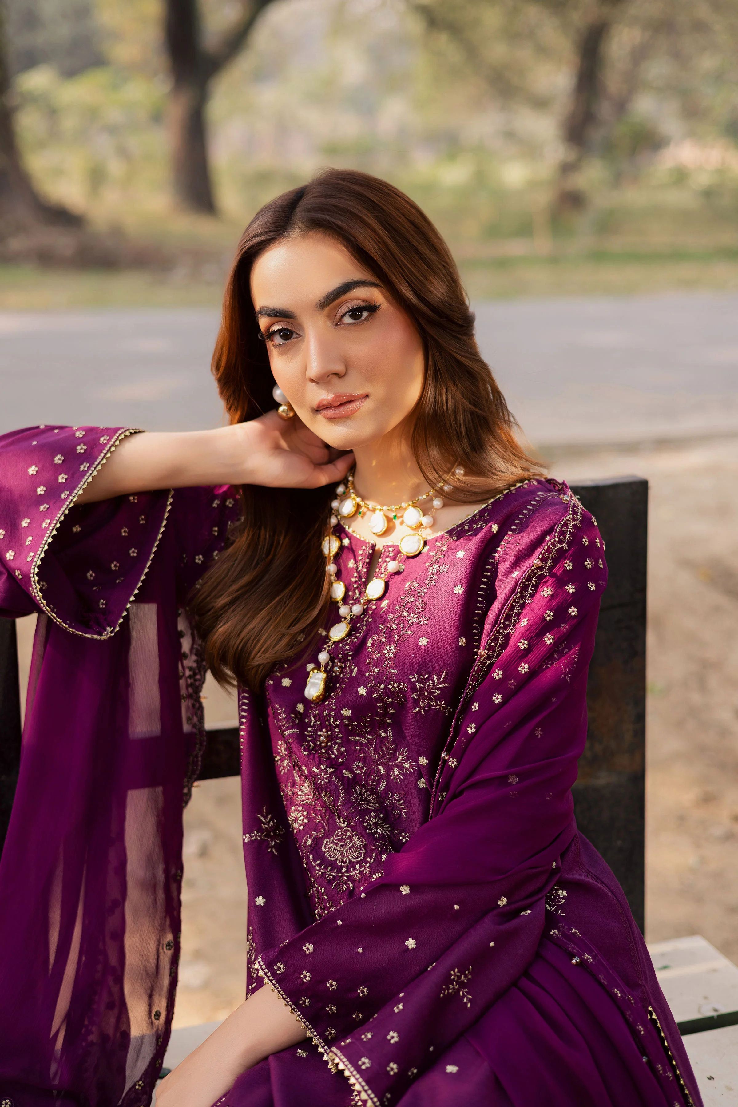 Berlin 3Pc - Embroidered Khaddar Dress - Image 9