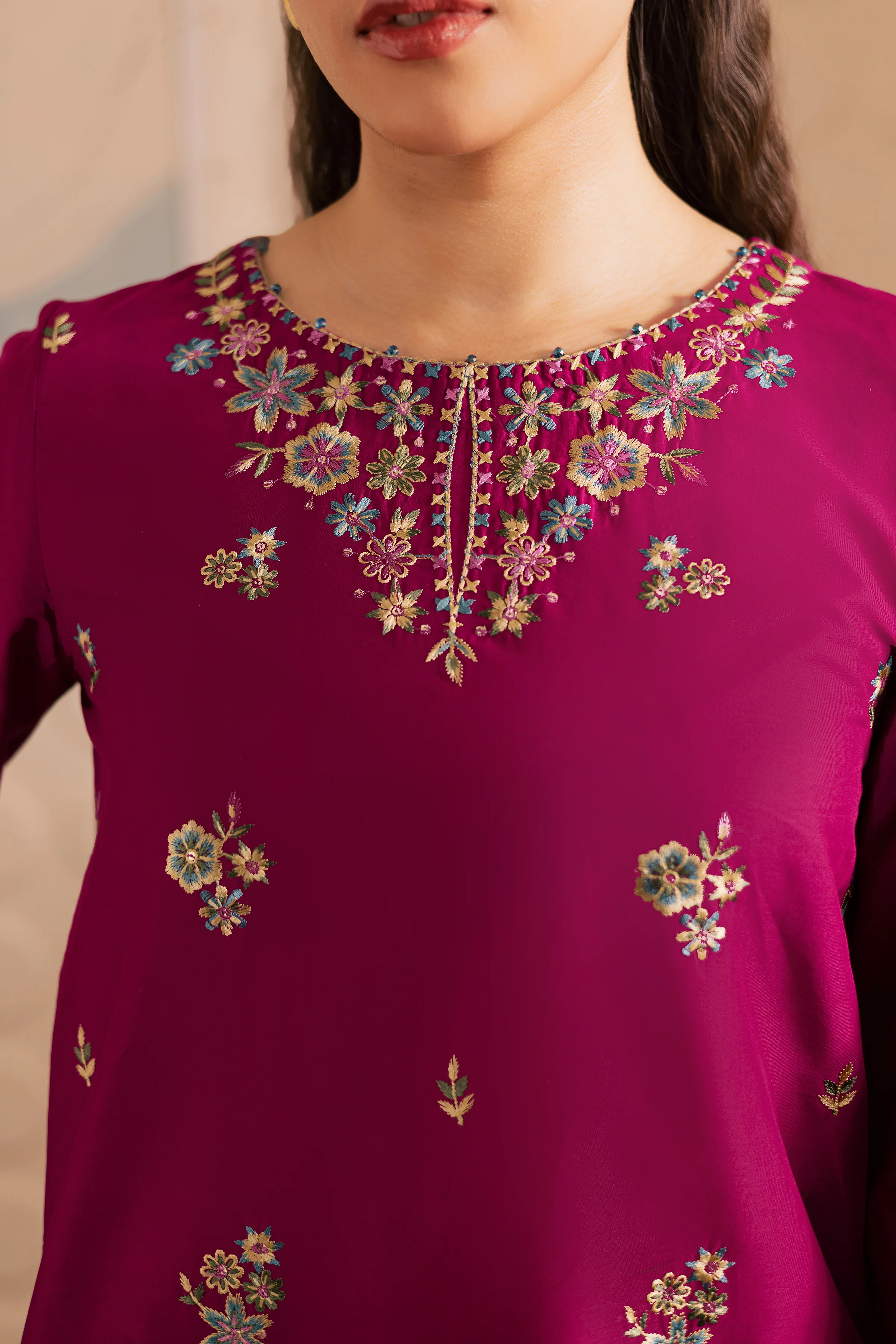 Berry 2pc - Embroidered Lawn Pret - Image 7