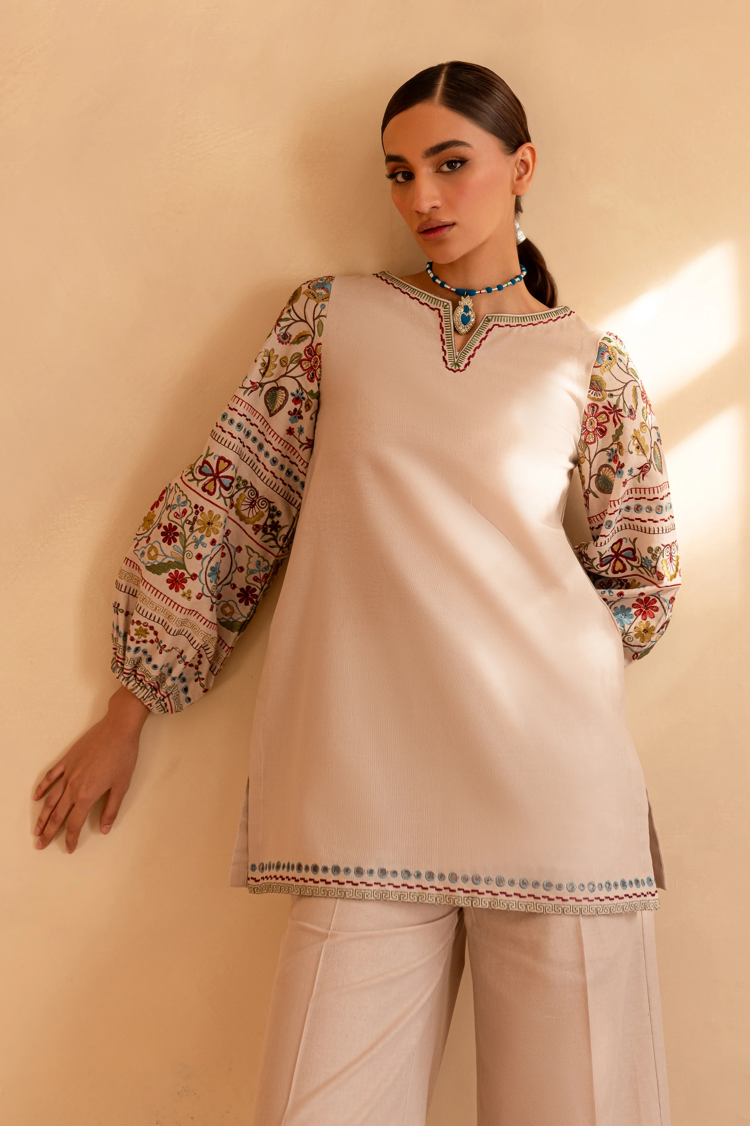 Biscotti Bliss - 2Pc Embroidered Khaddar Dress - Image 6