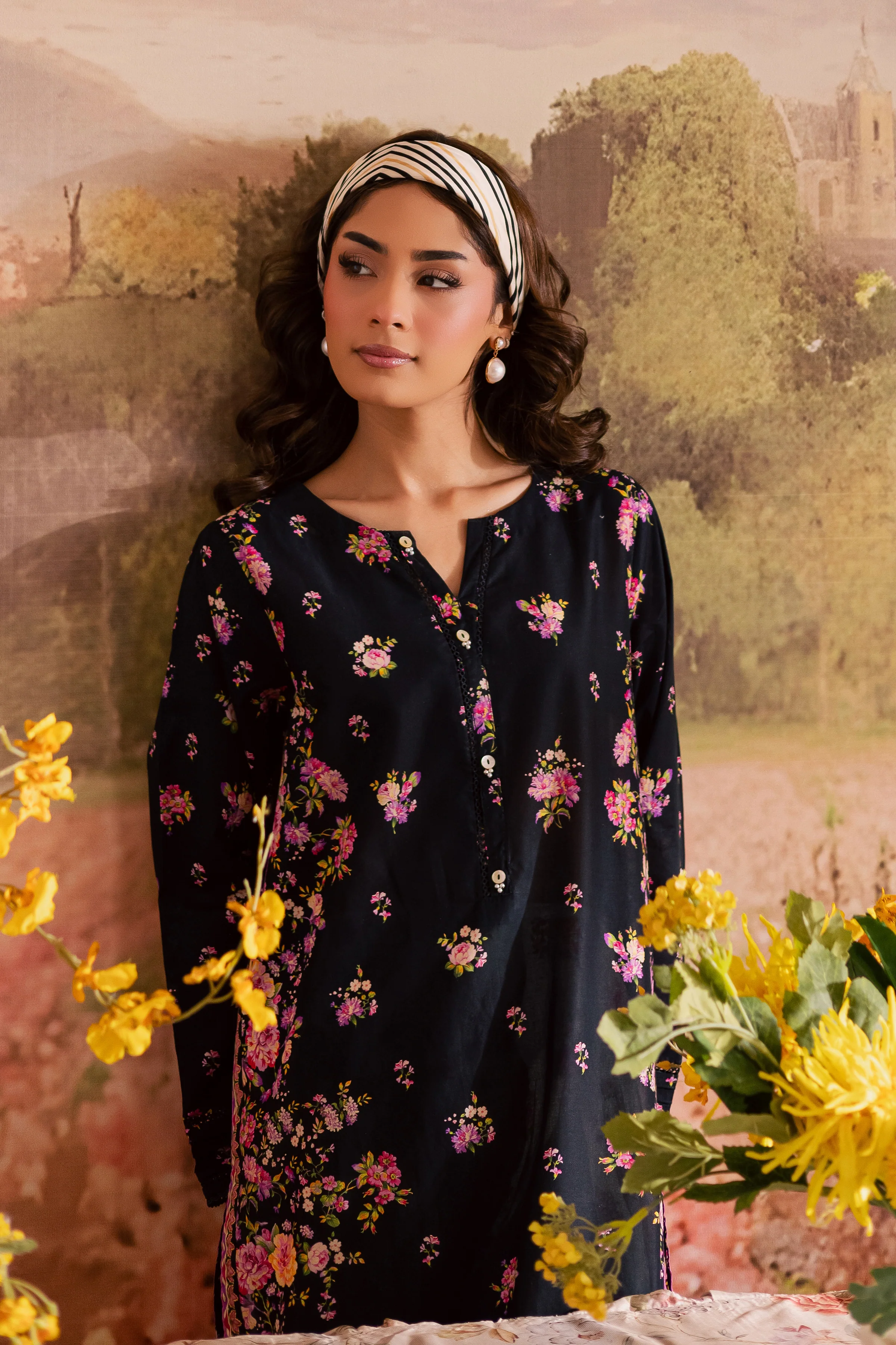 Black Beauty 2Pc - Printed Lawn Dress - Image 3