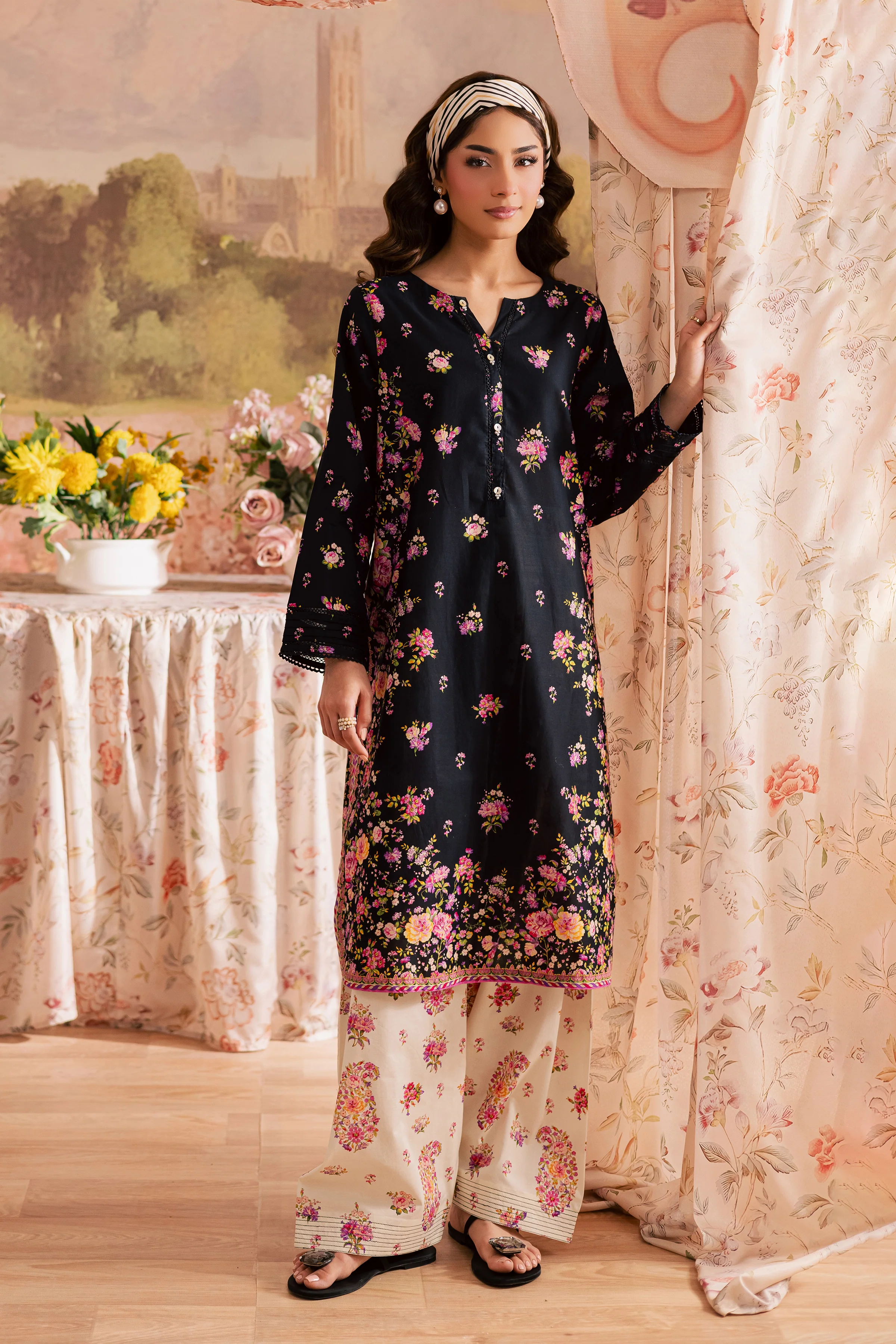 Black Beauty 2Pc - Printed Lawn Dress - Image 4
