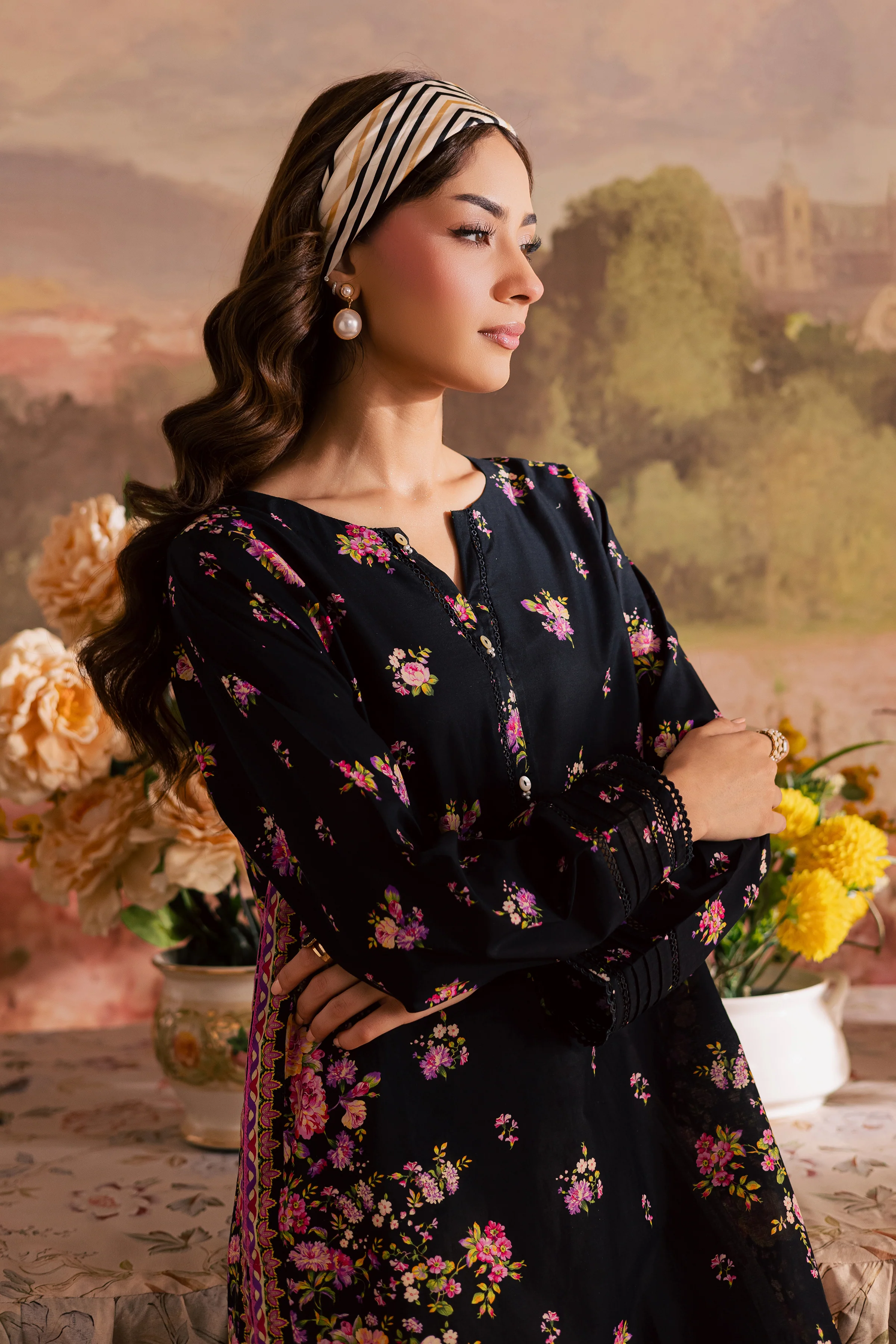 Black Beauty 2Pc - Printed Lawn Dress - Image 7