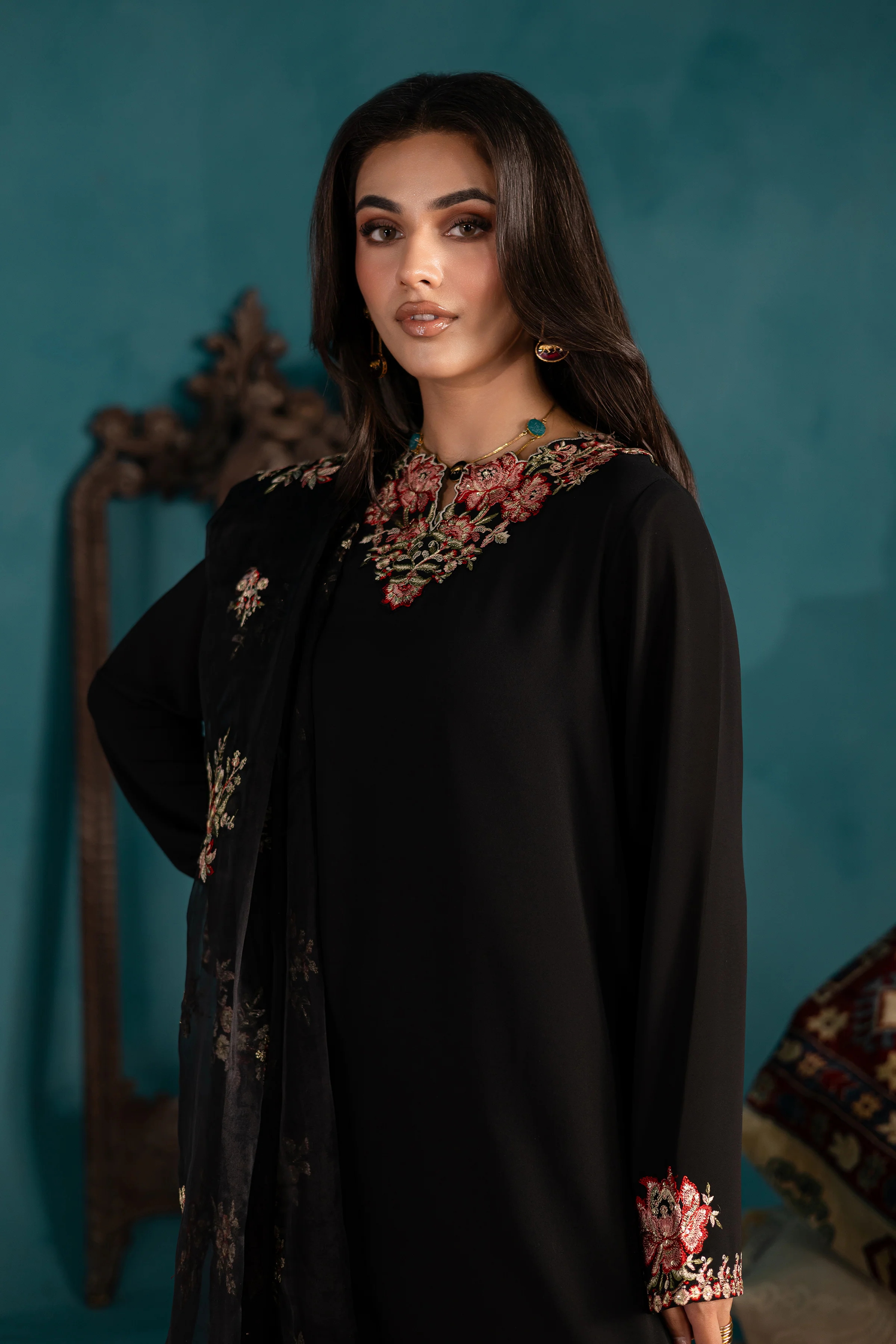 Black Dove 3Pc - Georgette Luxe Pret - Image 2