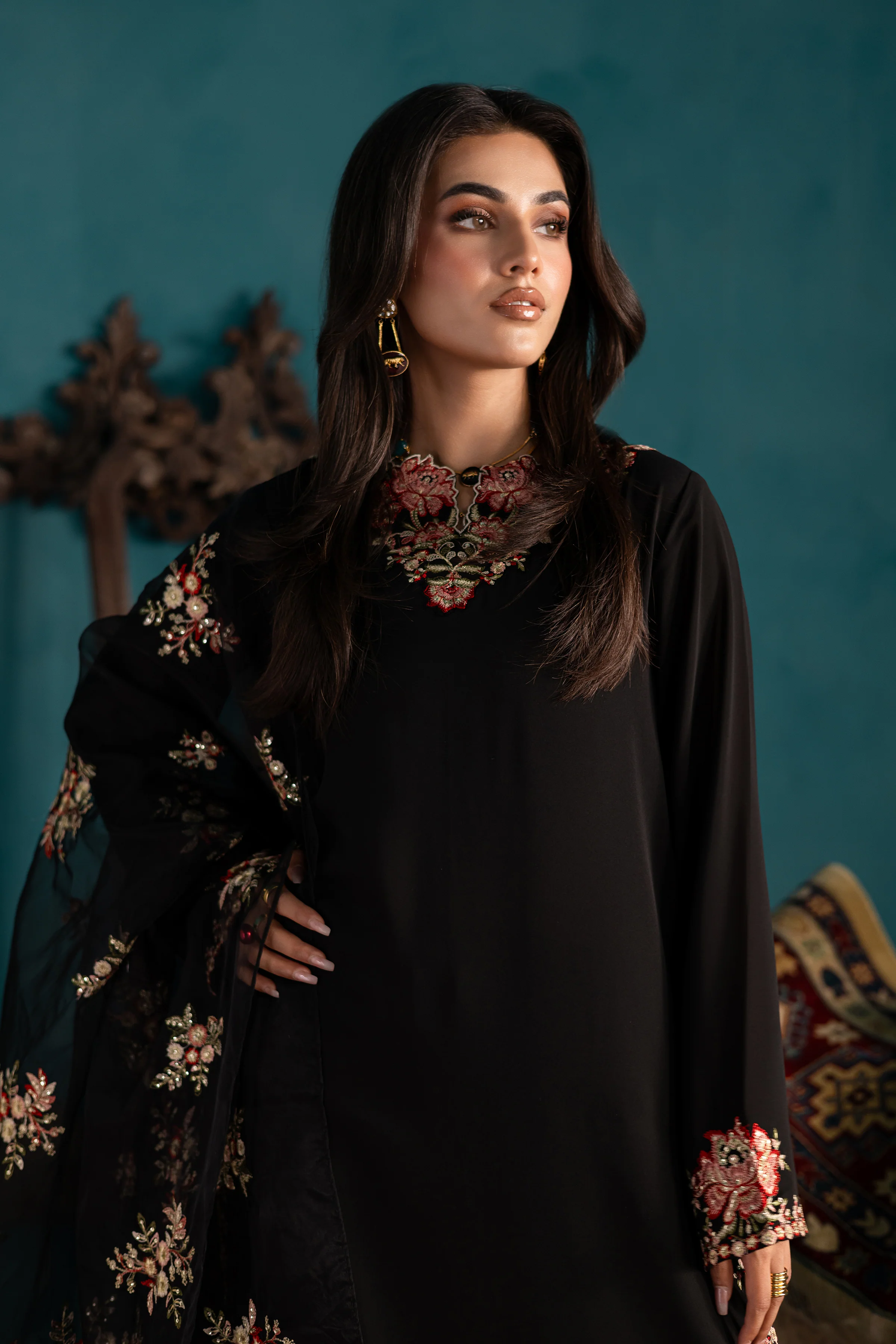 Black Dove 3Pc - Georgette Luxe Pret - Image 3