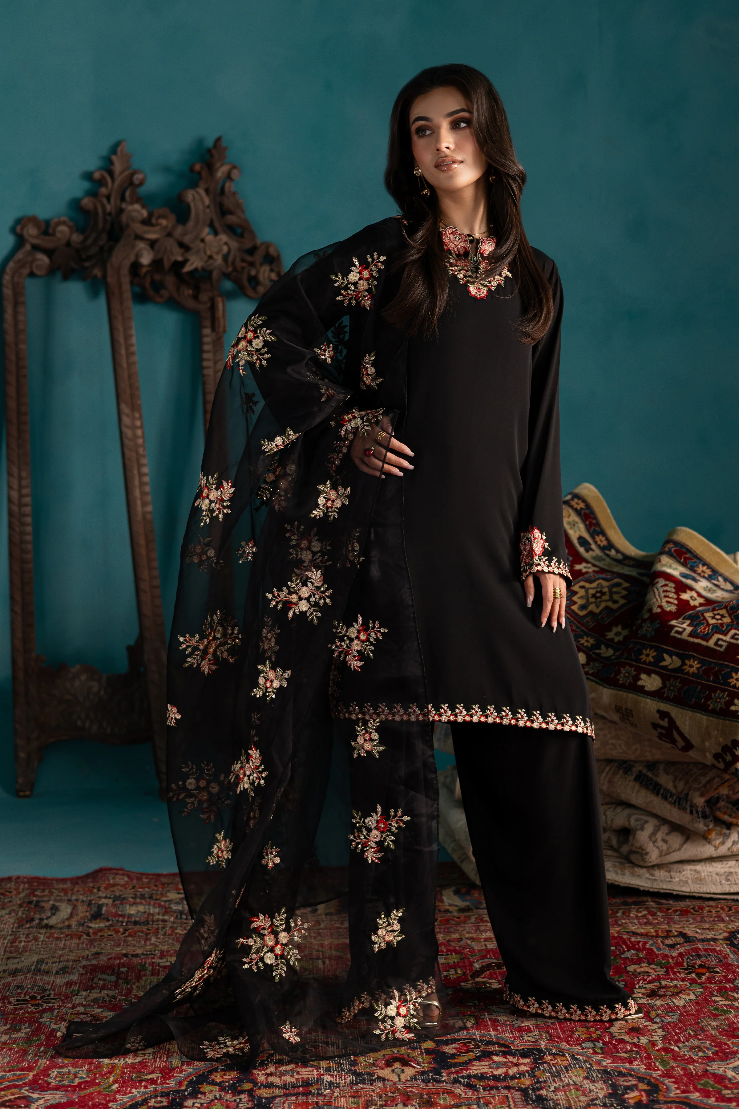 Black Dove 3Pc - Georgette Luxe Pret - Image 5