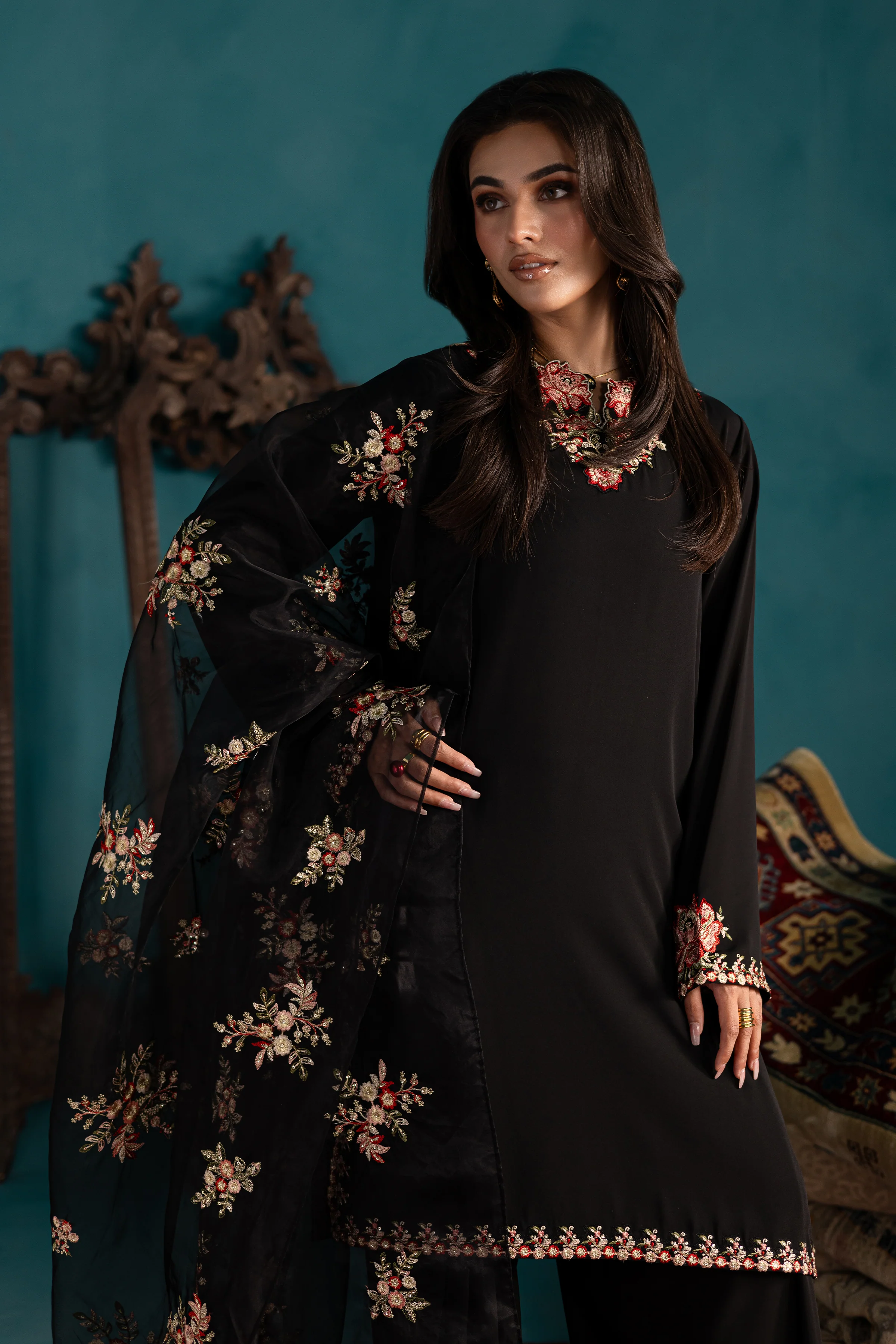 Black Dove 3Pc - Georgette Luxe Pret - Image 6