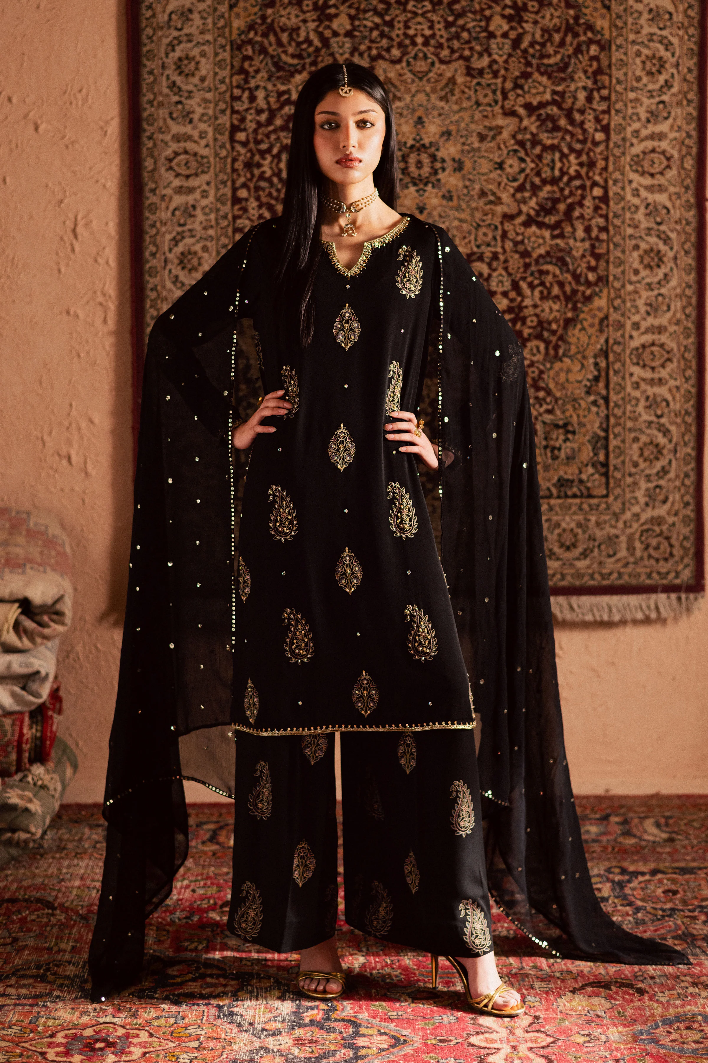 Black Swan 3Pc- Festive Luxe Pret - Image 3