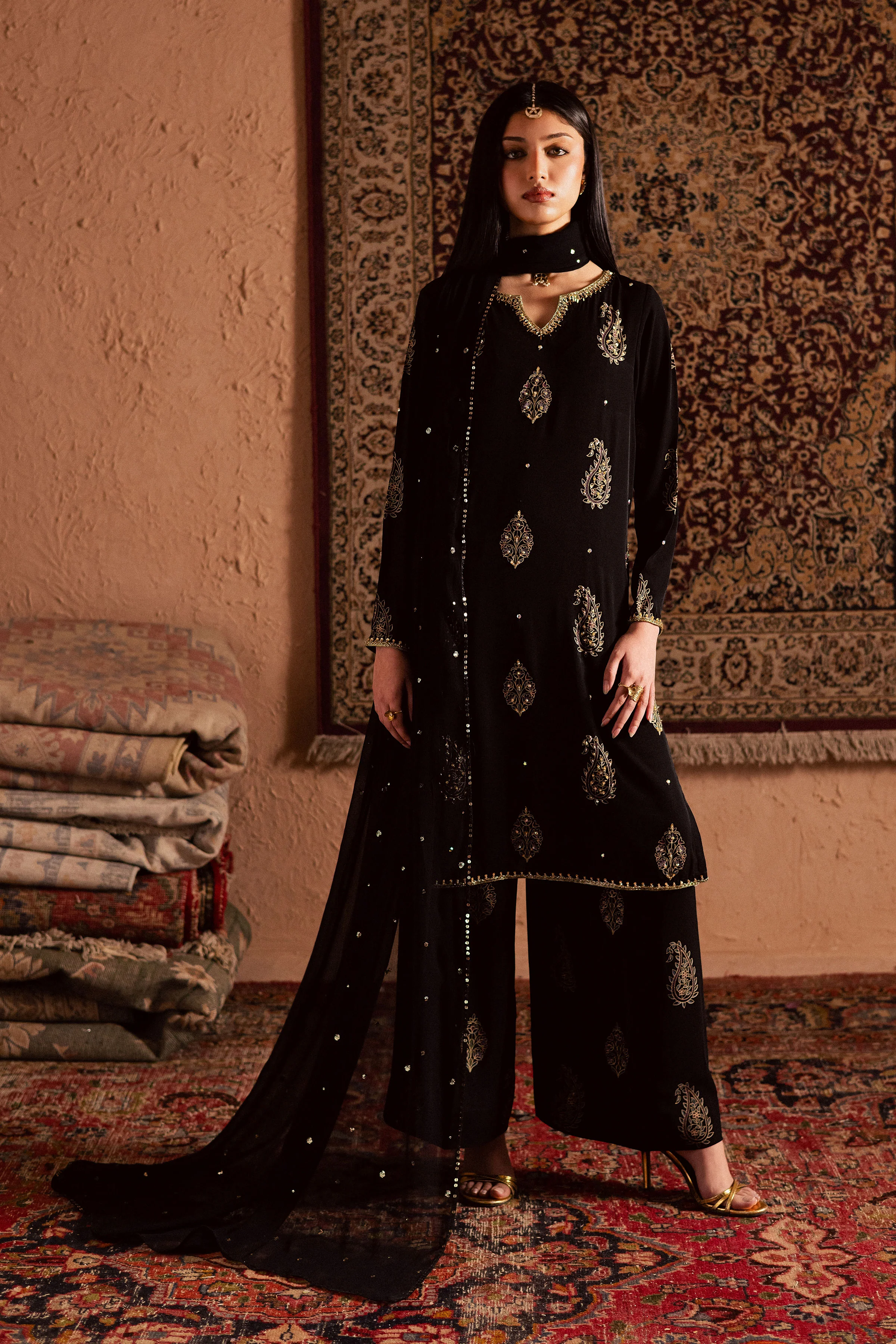 Black Swan 3Pc- Festive Luxe Pret - Image 4
