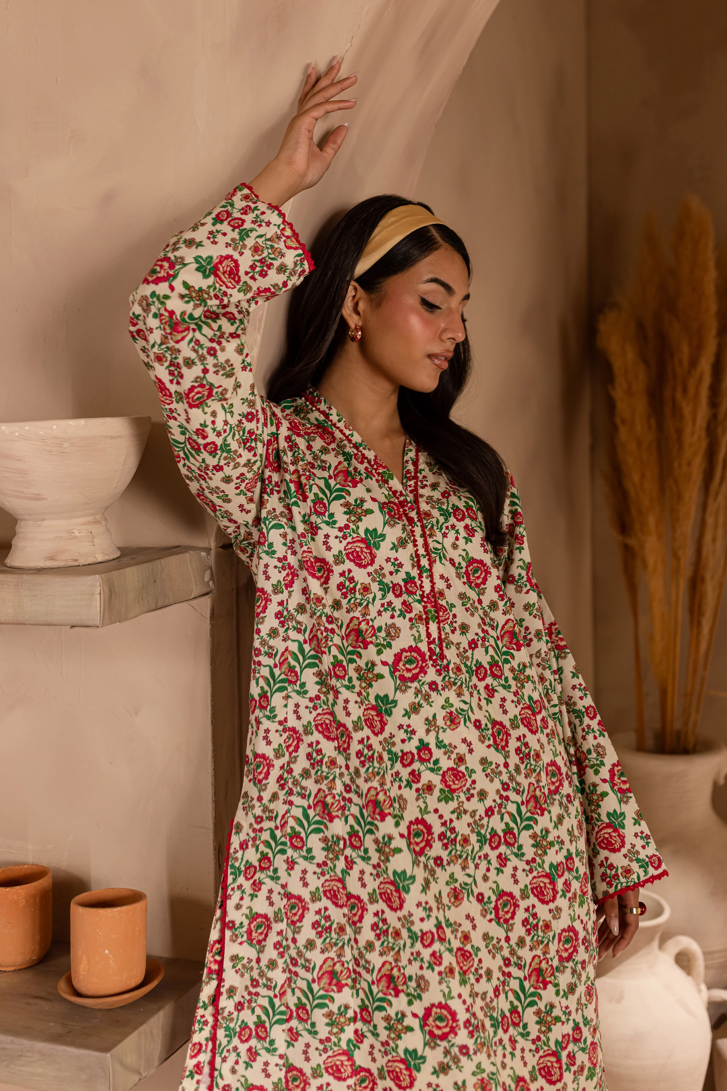 Blake 2Pc - Printed Khaddar Dress - Image 3
