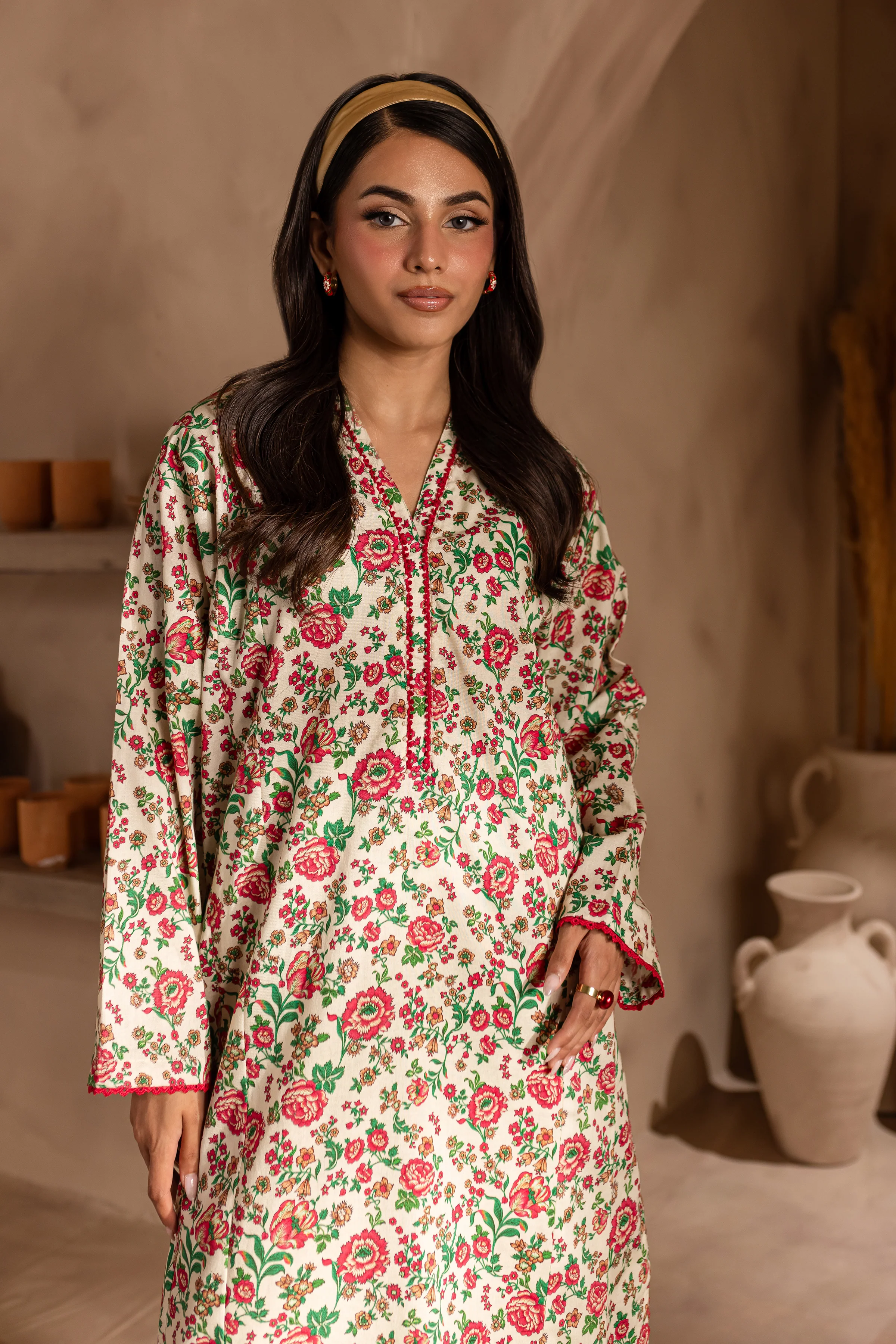 Blake 2Pc - Printed Khaddar Dress - Image 5