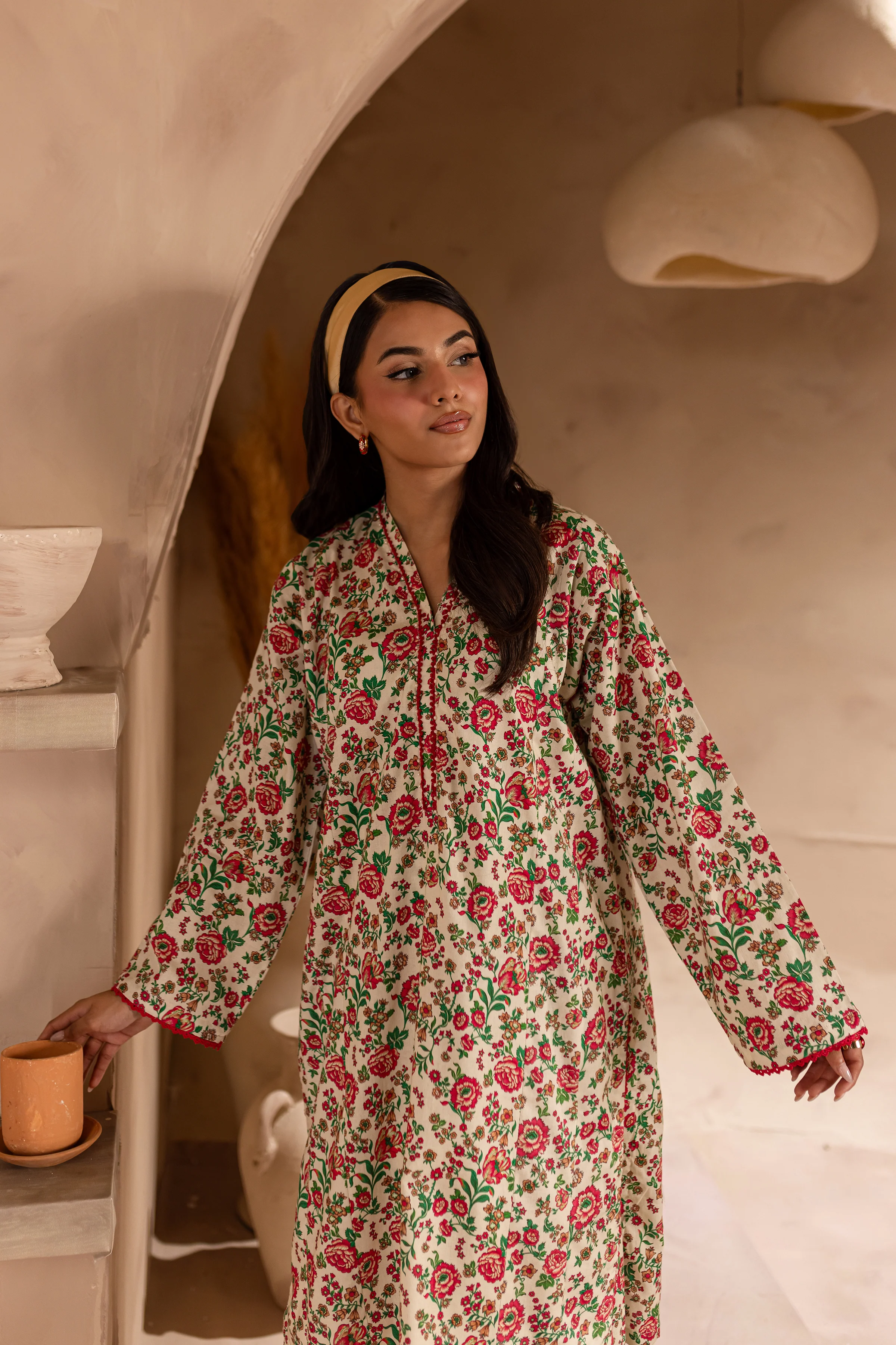 Blake 2Pc - Printed Khaddar Dress - Image 6