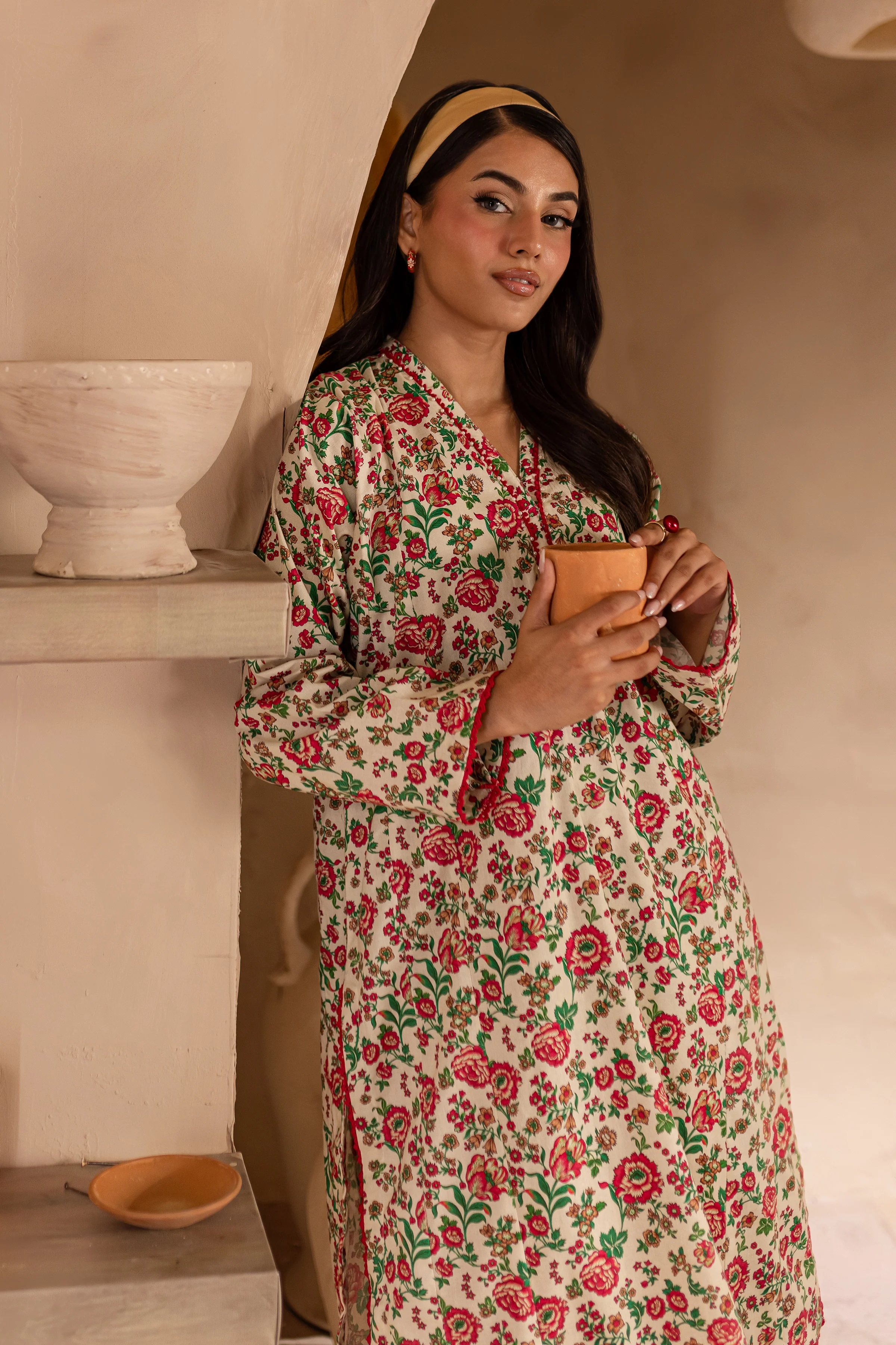 Blake 2Pc - Printed Khaddar Dress - Image 7