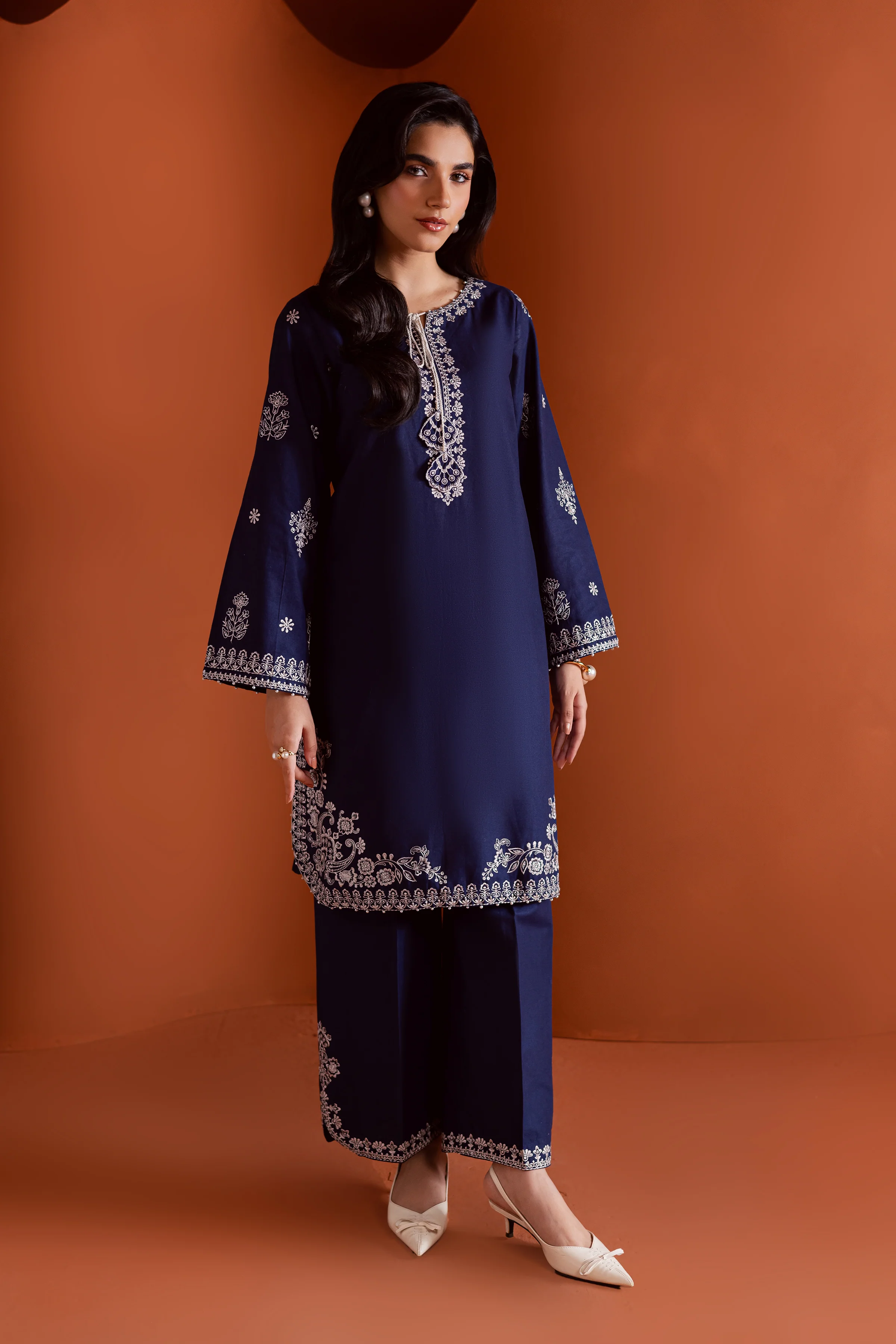 Bloomy 2Pc - Embroidered Khaddar Dress