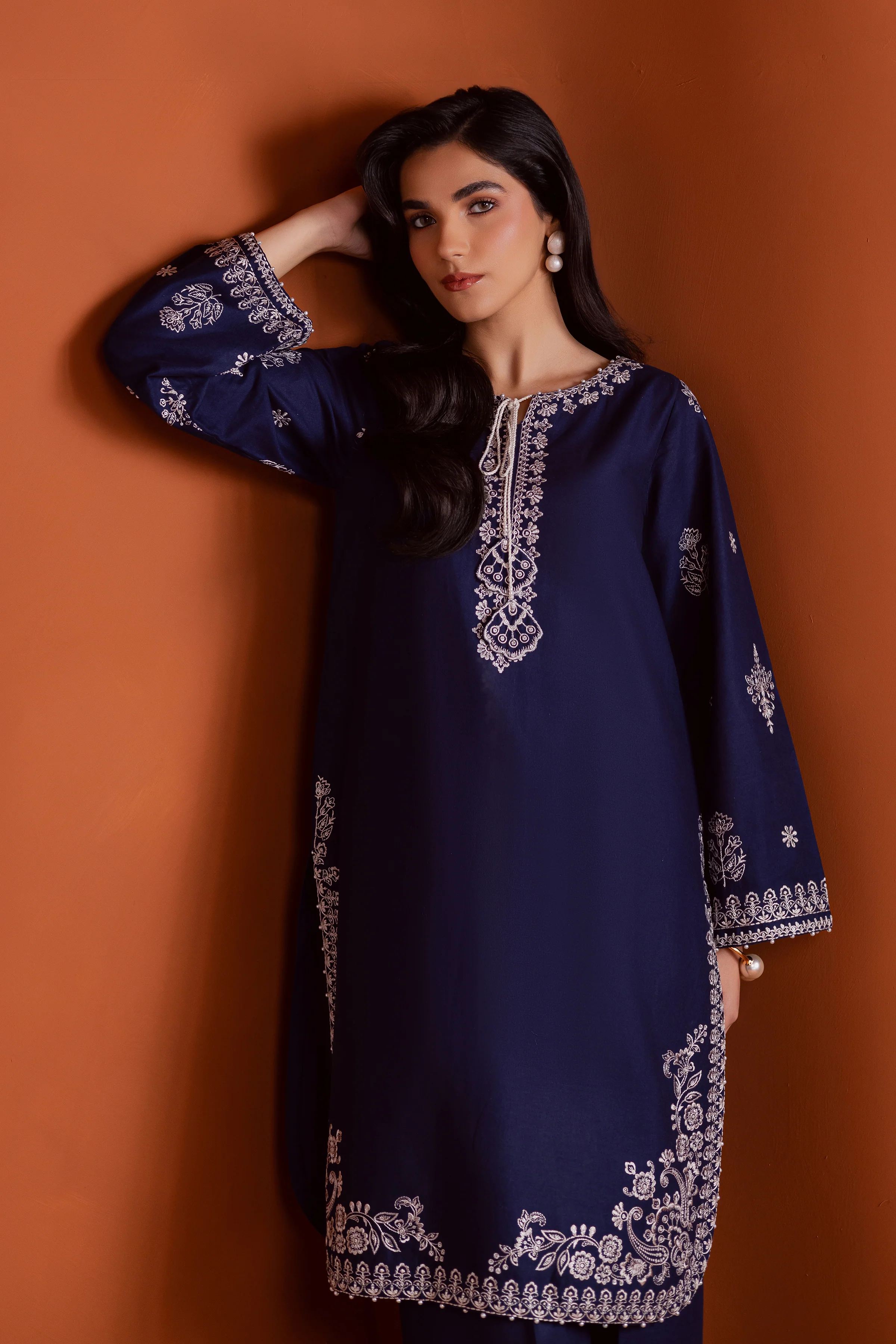 Bloomy 2Pc - Embroidered Khaddar Dress - Image 2