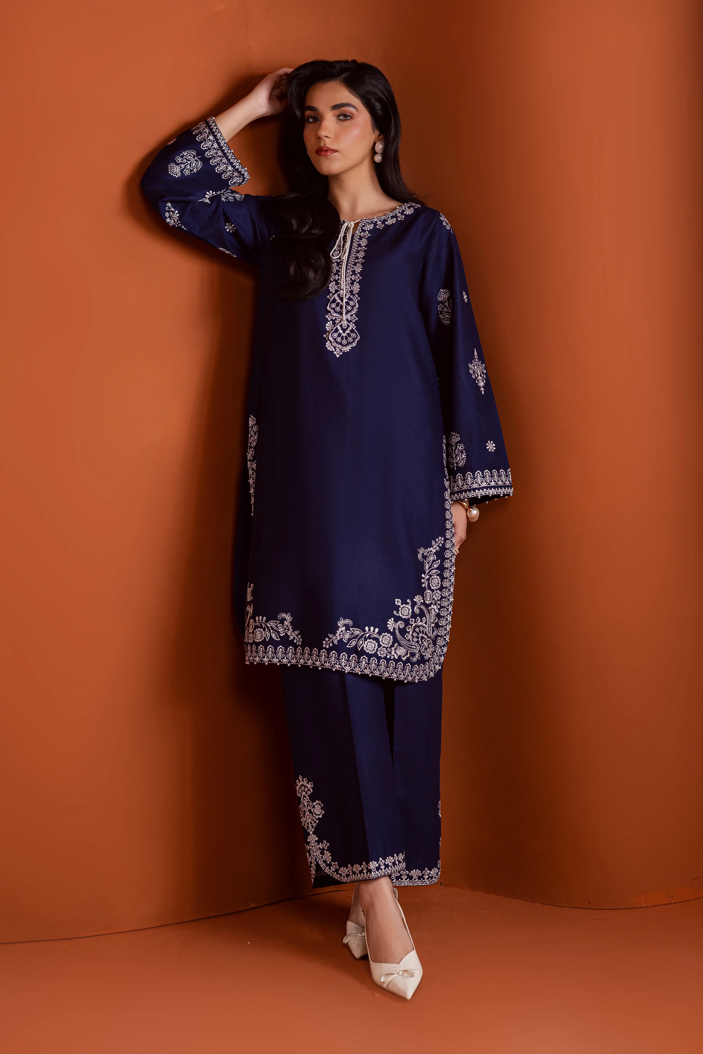 Bloomy 2Pc - Embroidered Khaddar Dress - Image 3