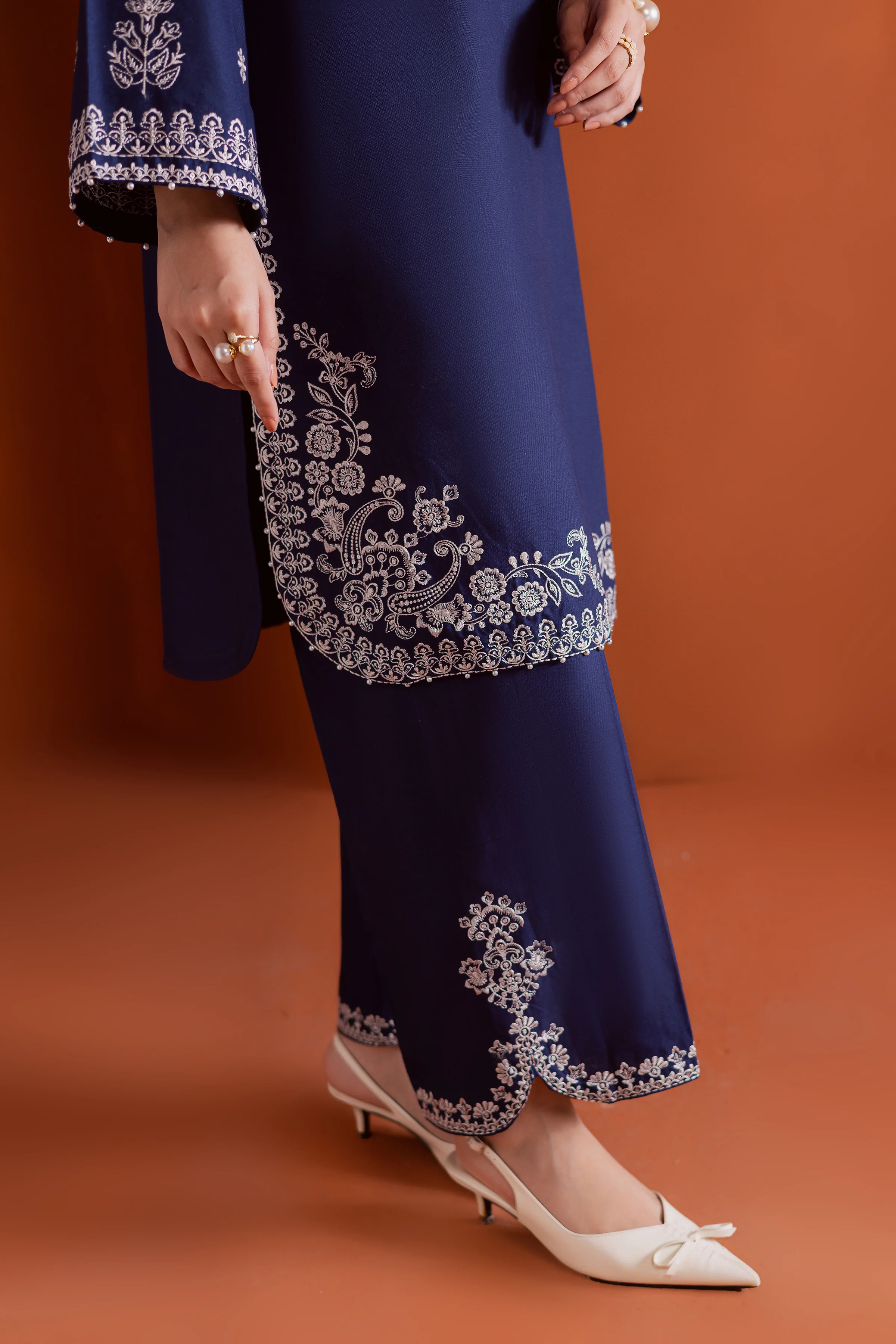 Bloomy 2Pc - Embroidered Khaddar Dress - Image 7