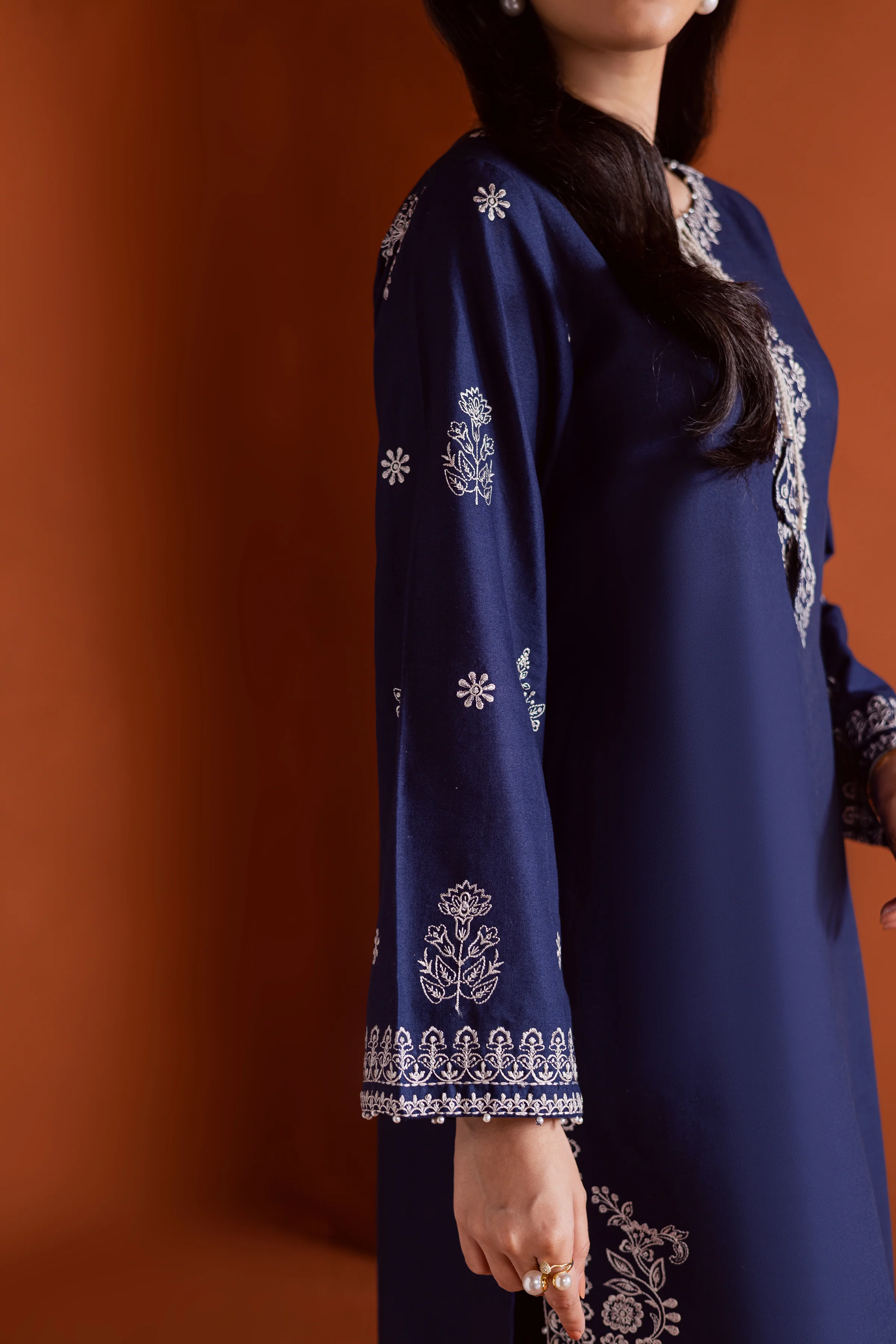 Bloomy 2Pc - Embroidered Khaddar Dress - Image 8