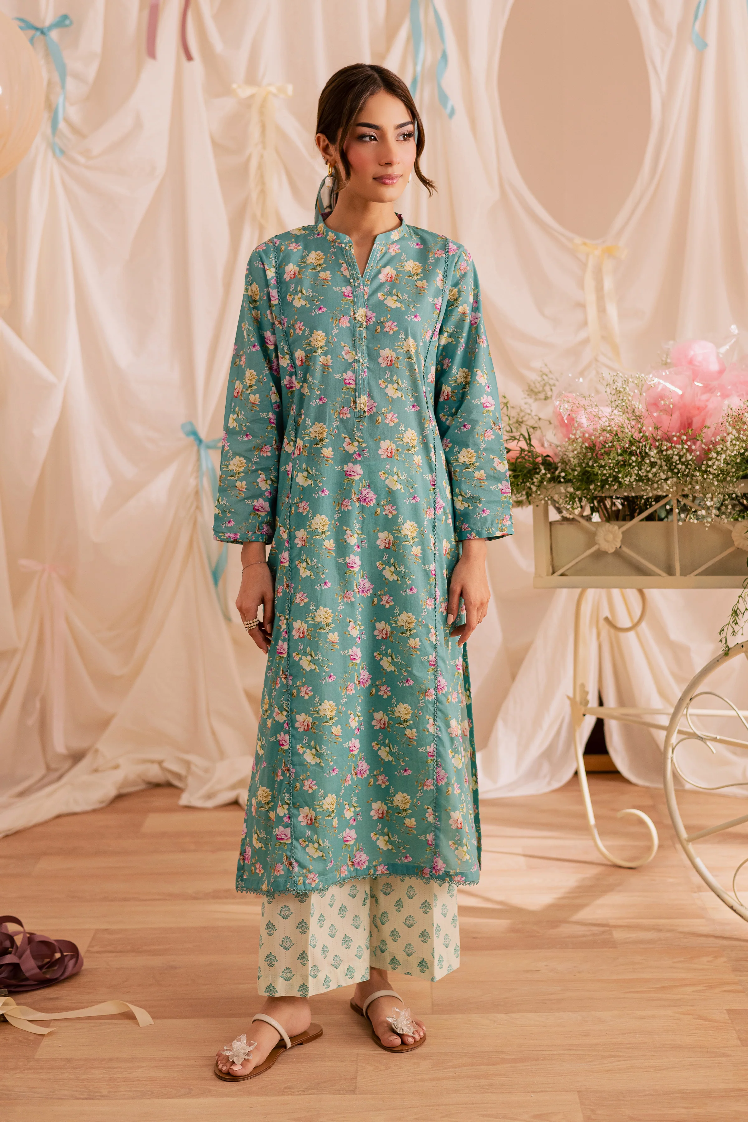 Blue Bree 2Pc - Printed Lawn Dress
