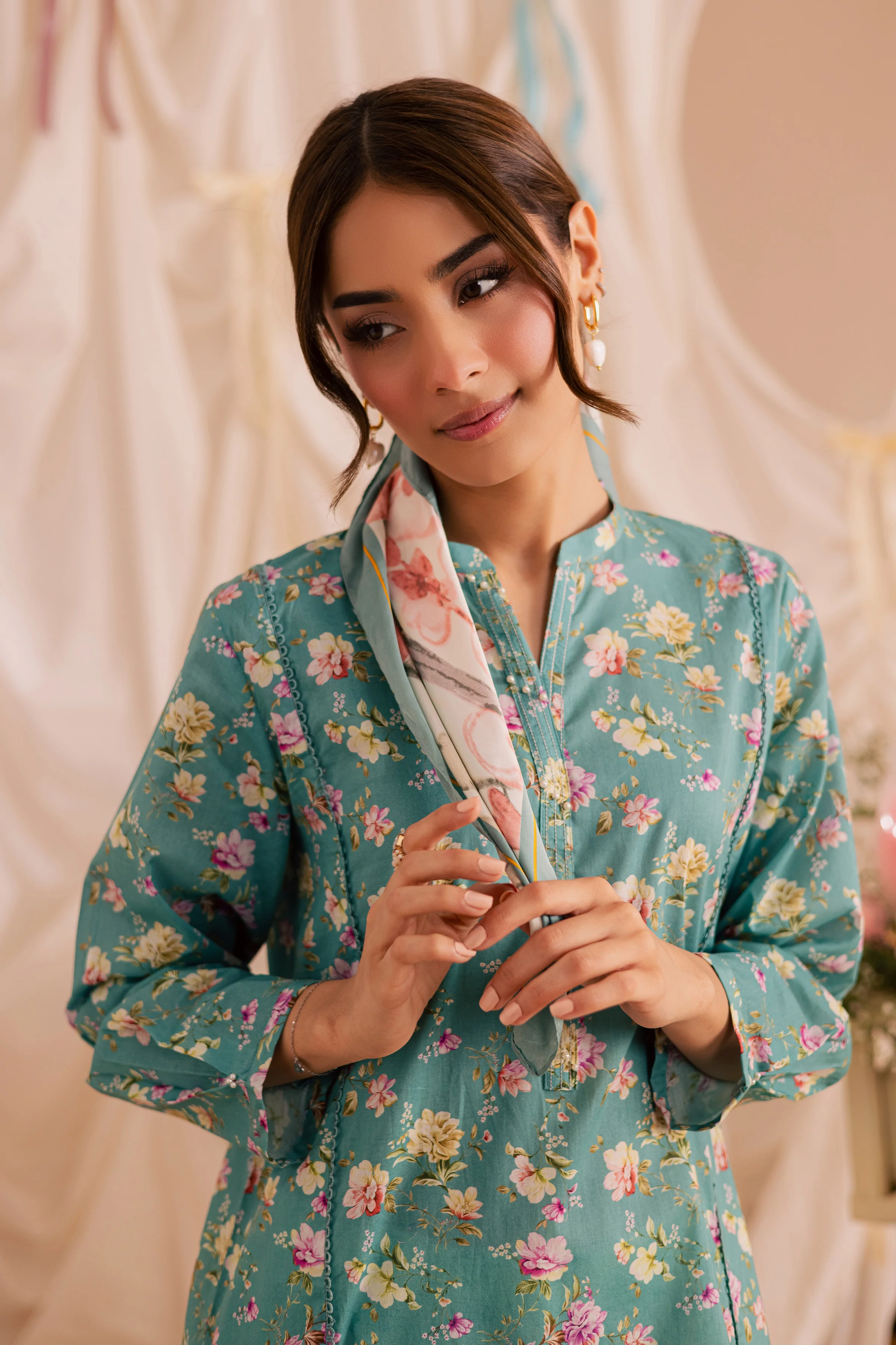 Blue Bree 2Pc - Printed Lawn Dress - Image 2