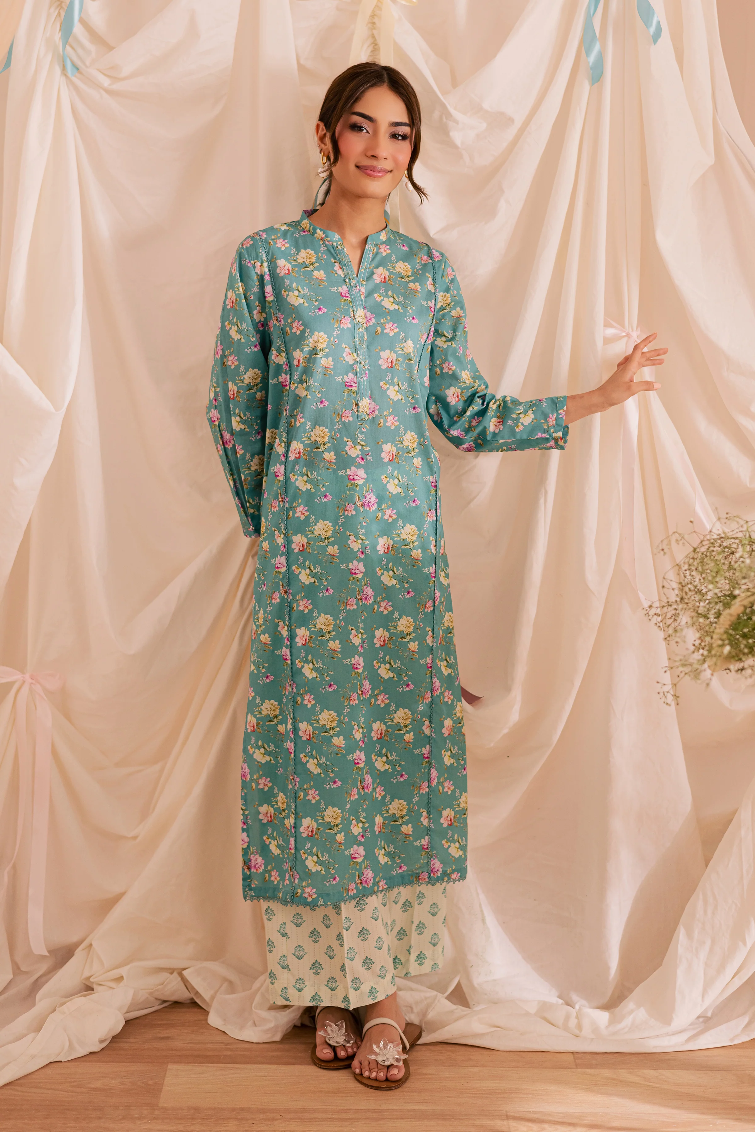 Blue Bree 2Pc - Printed Lawn Dress - Image 4