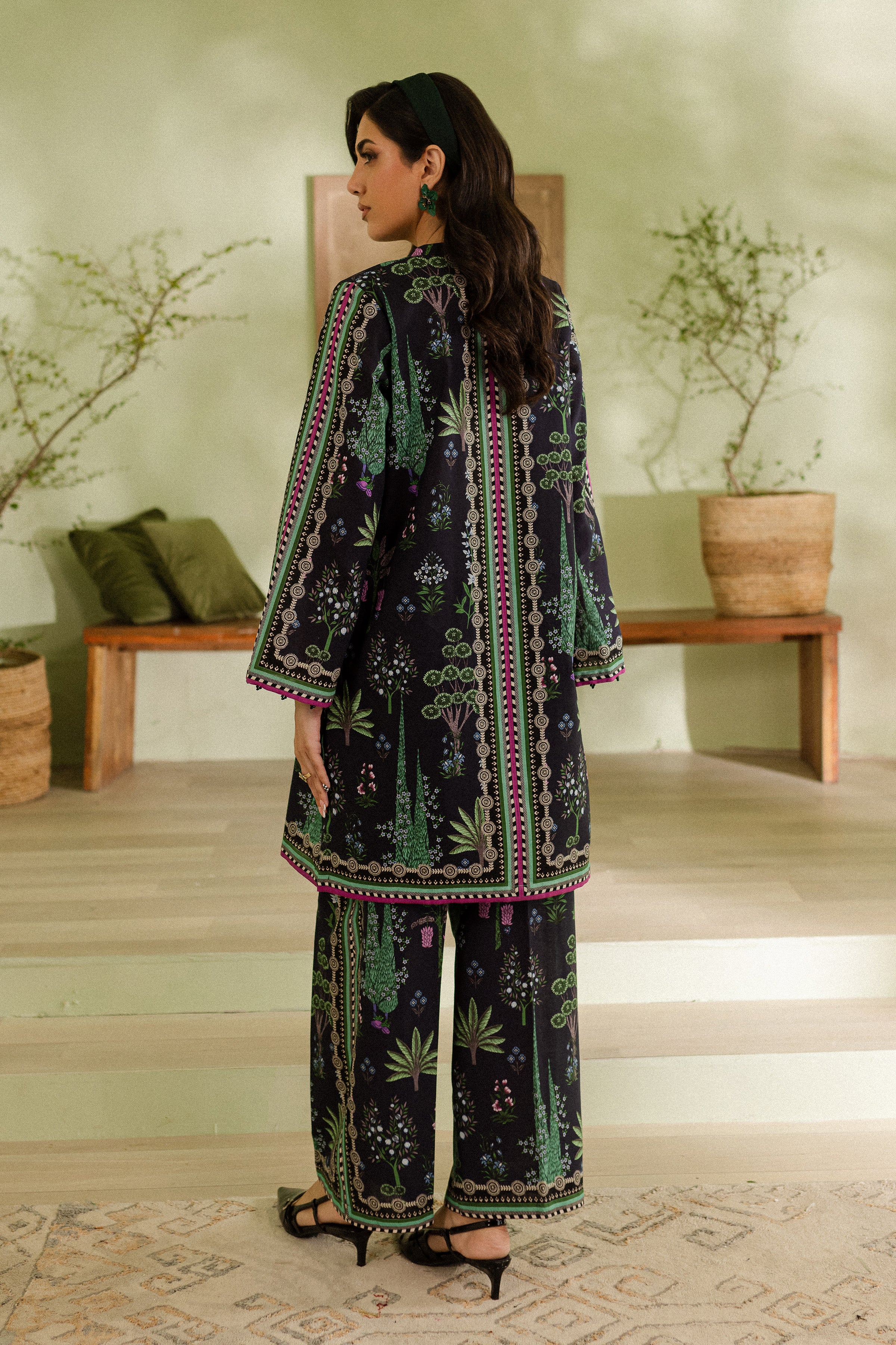 Blue Cypress 2Pc - Printed Khaddar Dress - Image 4
