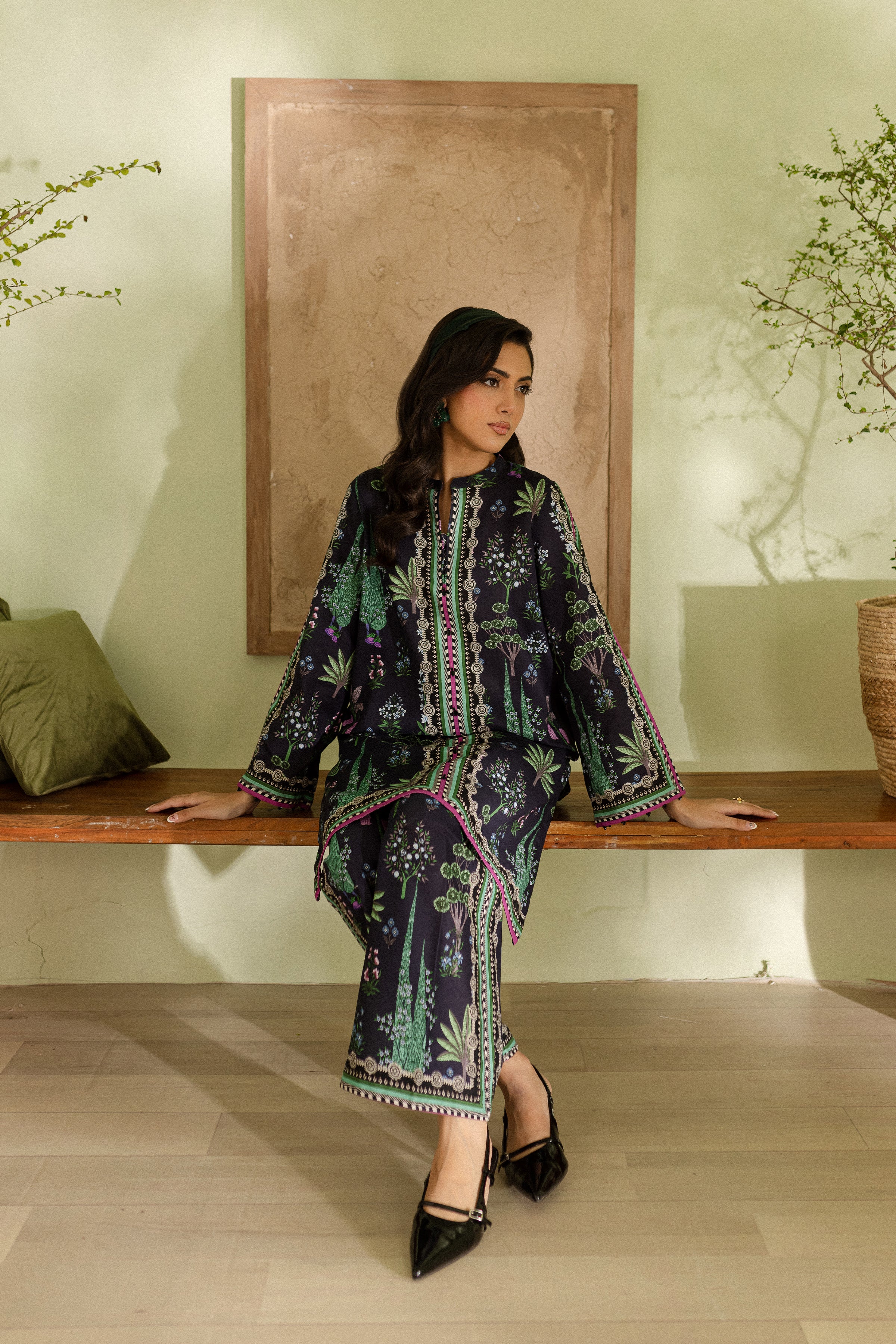 Blue Cypress 2Pc - Printed Khaddar Dress - Image 7