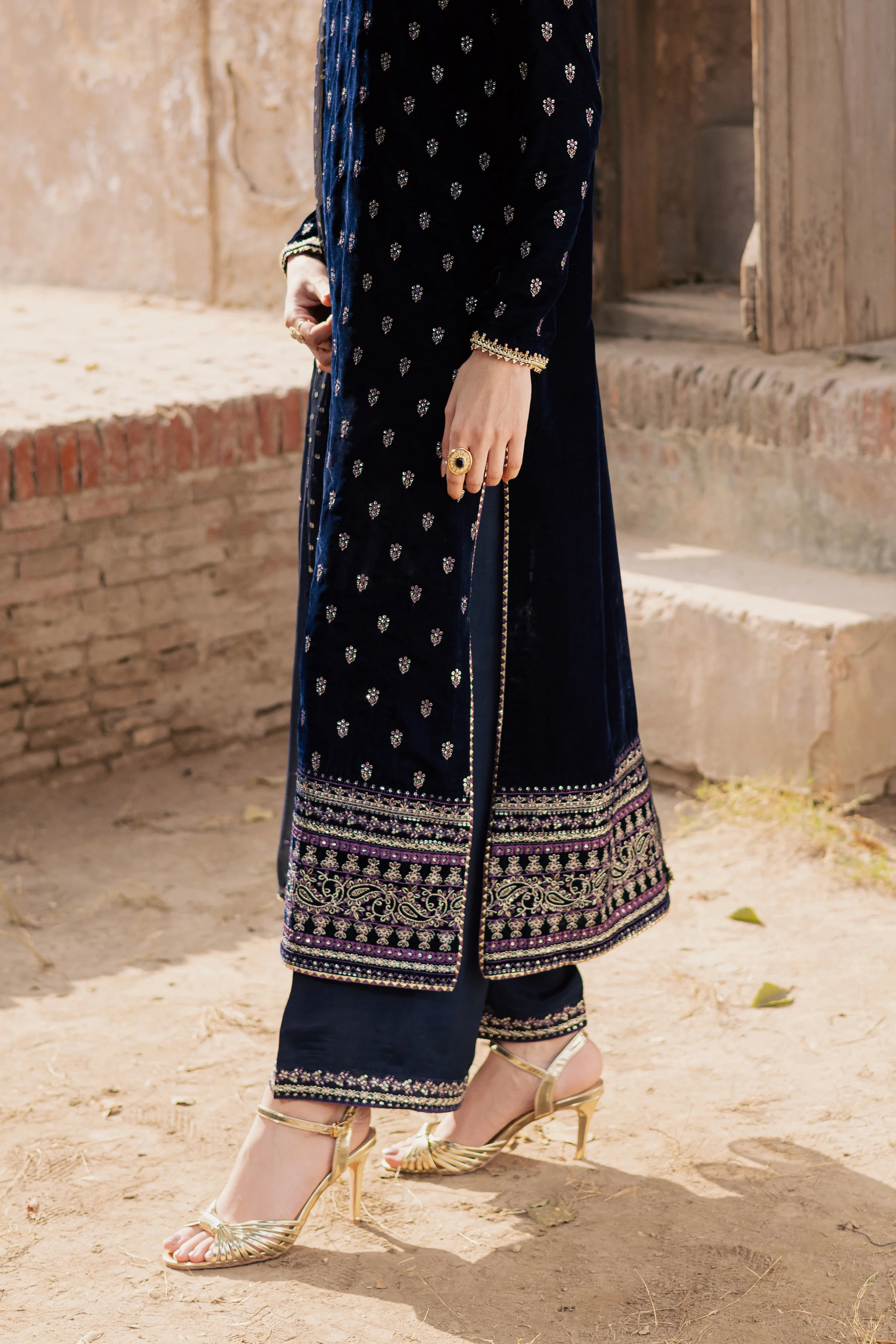 Blue Haze 3Pc - Festive Velvet Pret - Image 6