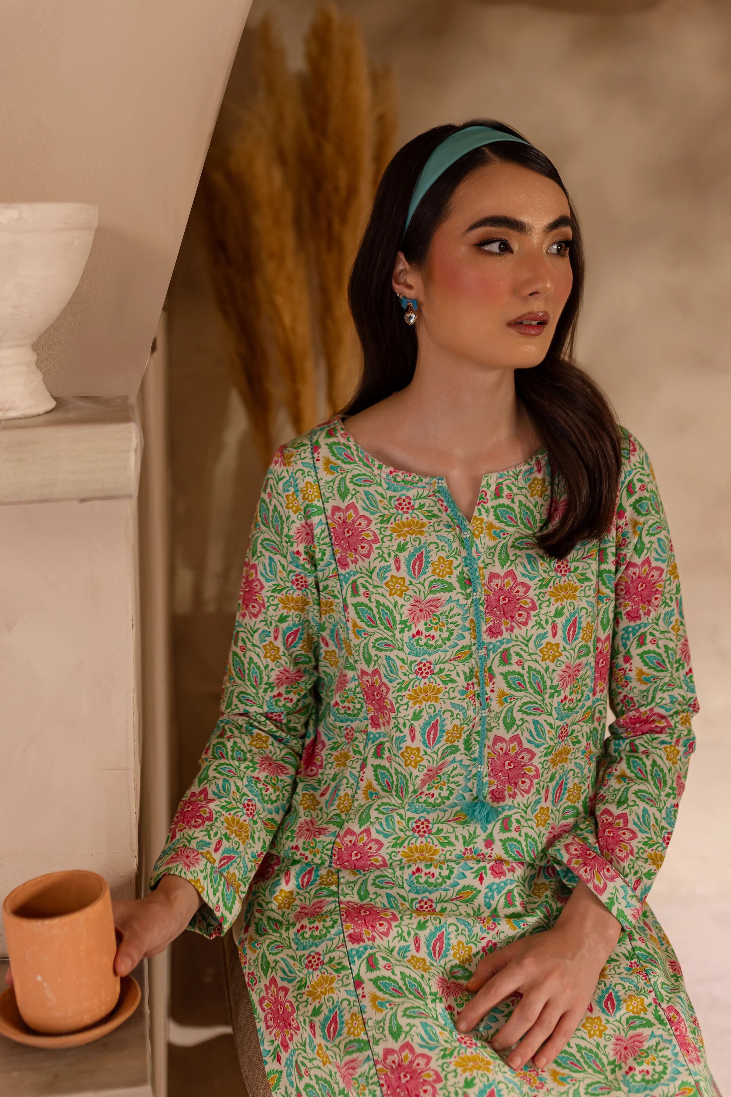 Blue Pearl 2Pc - Printed Khaddar Dress - Image 3