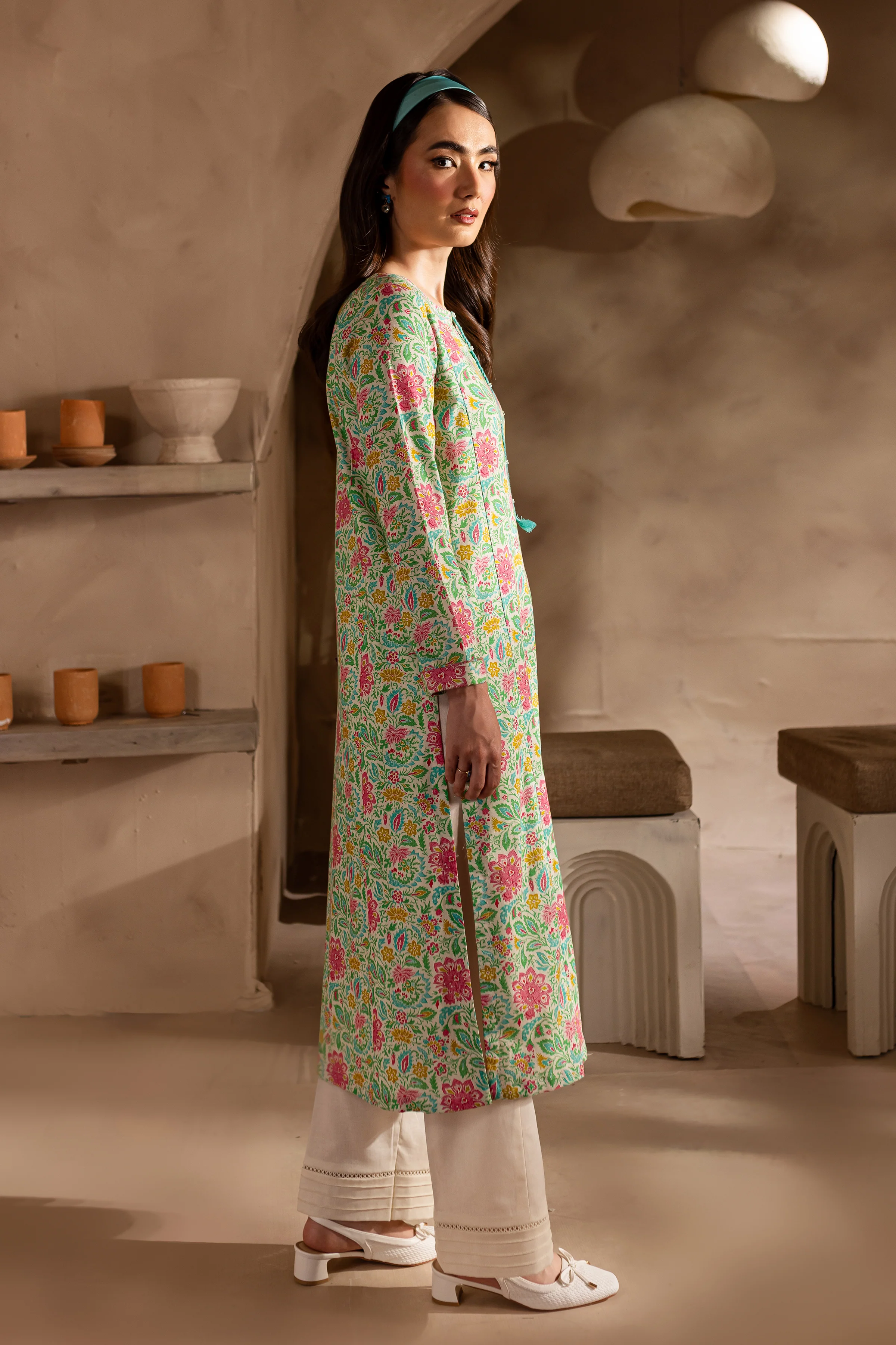 Blue Pearl 2Pc - Printed Khaddar Dress - Image 7