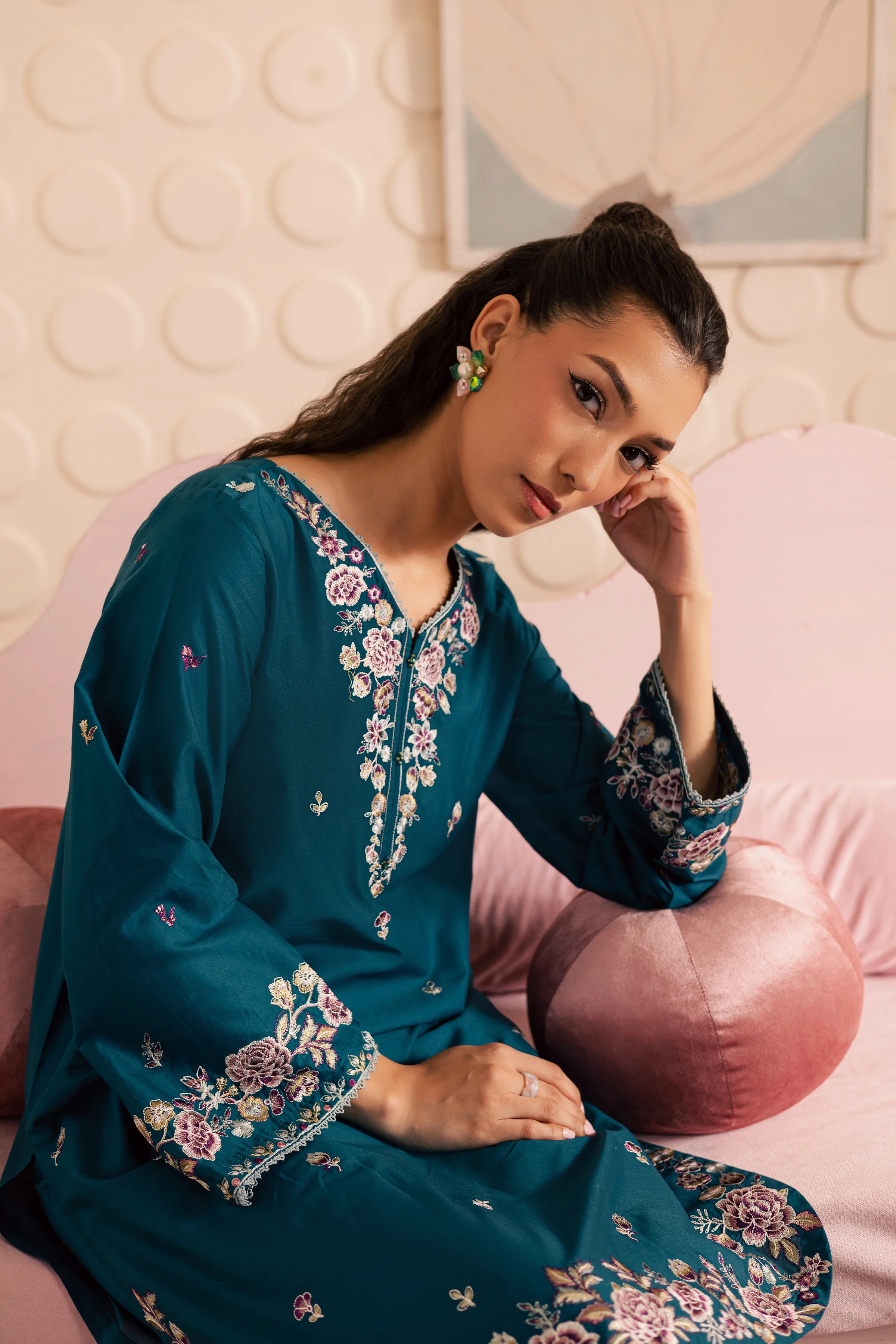Blue Rose 2Pc - Embroidered Lawn Pret - Image 3