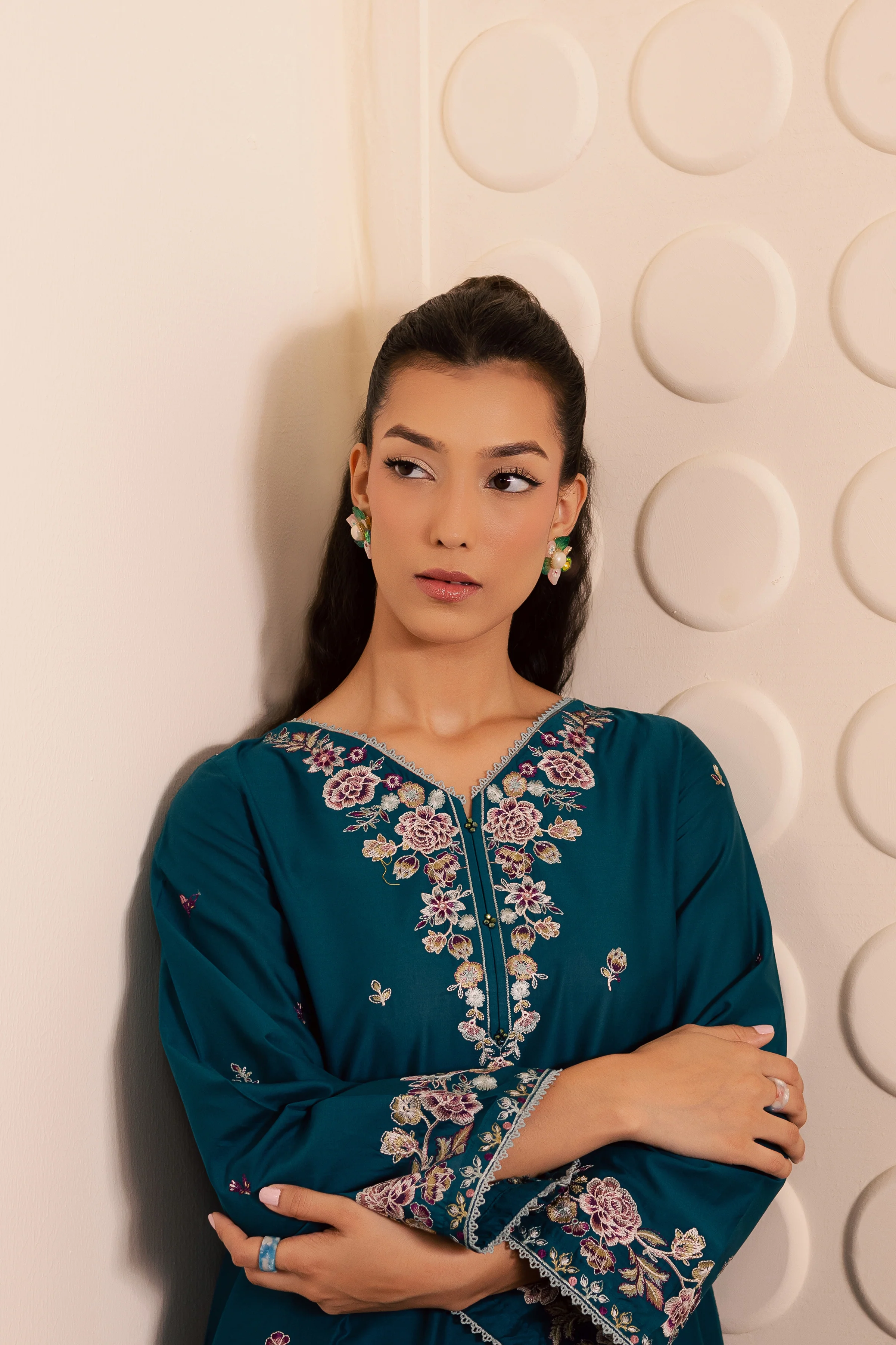 Blue Rose 2Pc - Embroidered Lawn Pret - Image 6