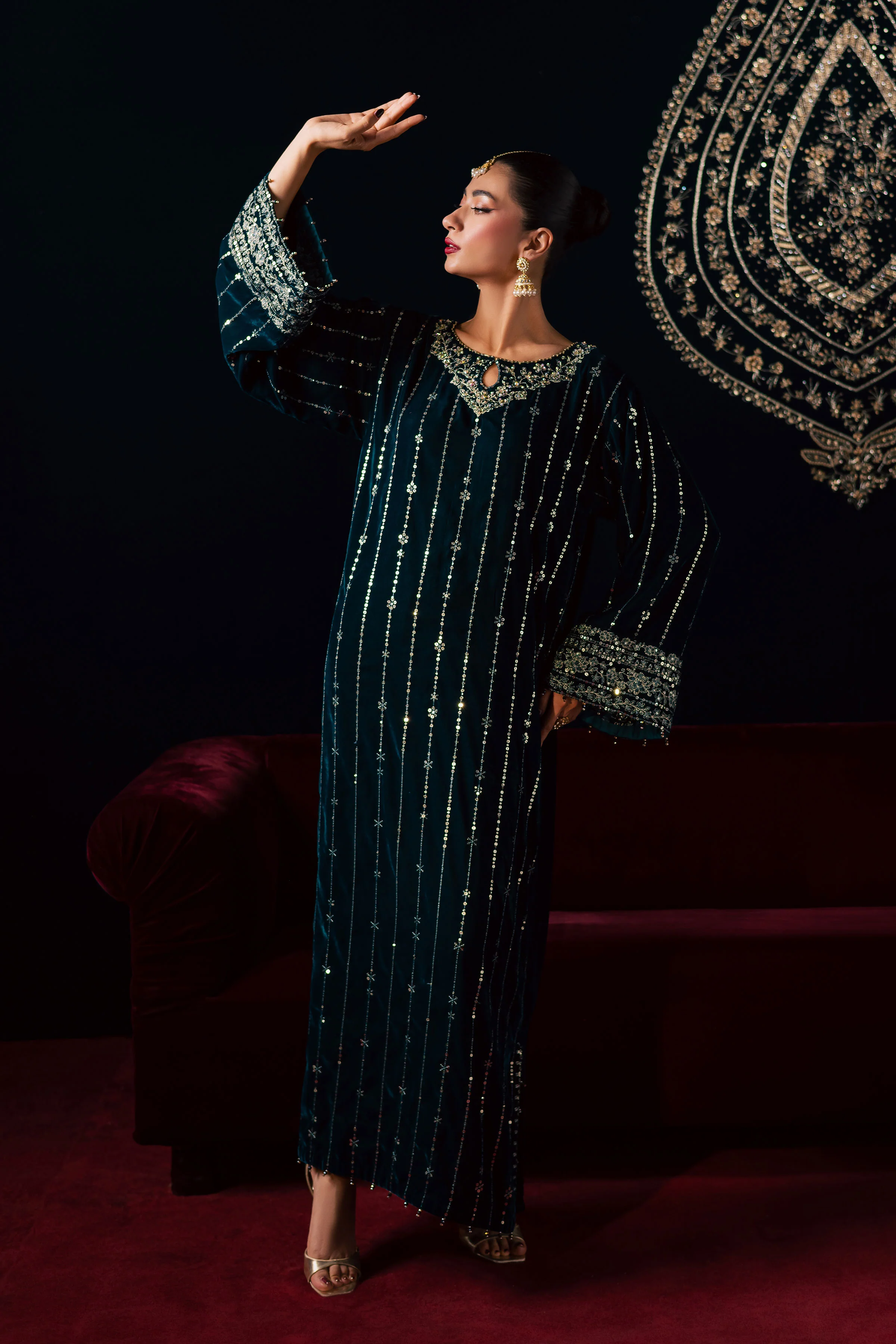 Blue Winter 2Pc - Velvet Luxe Pret - Image 4