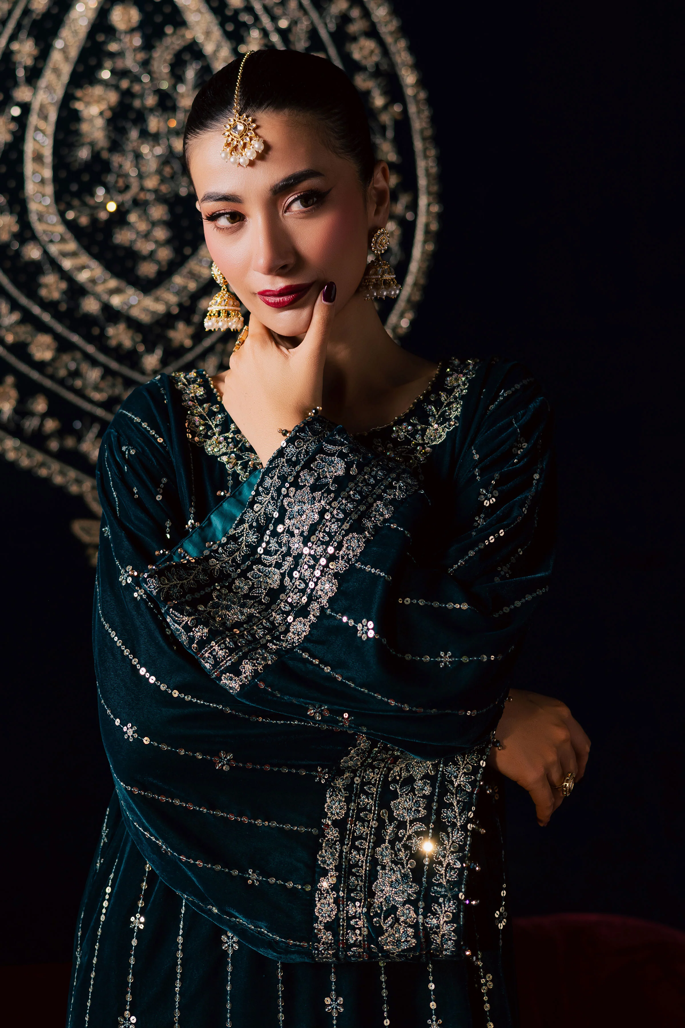 Blue Winter 2Pc - Velvet Luxe Pret - Image 5