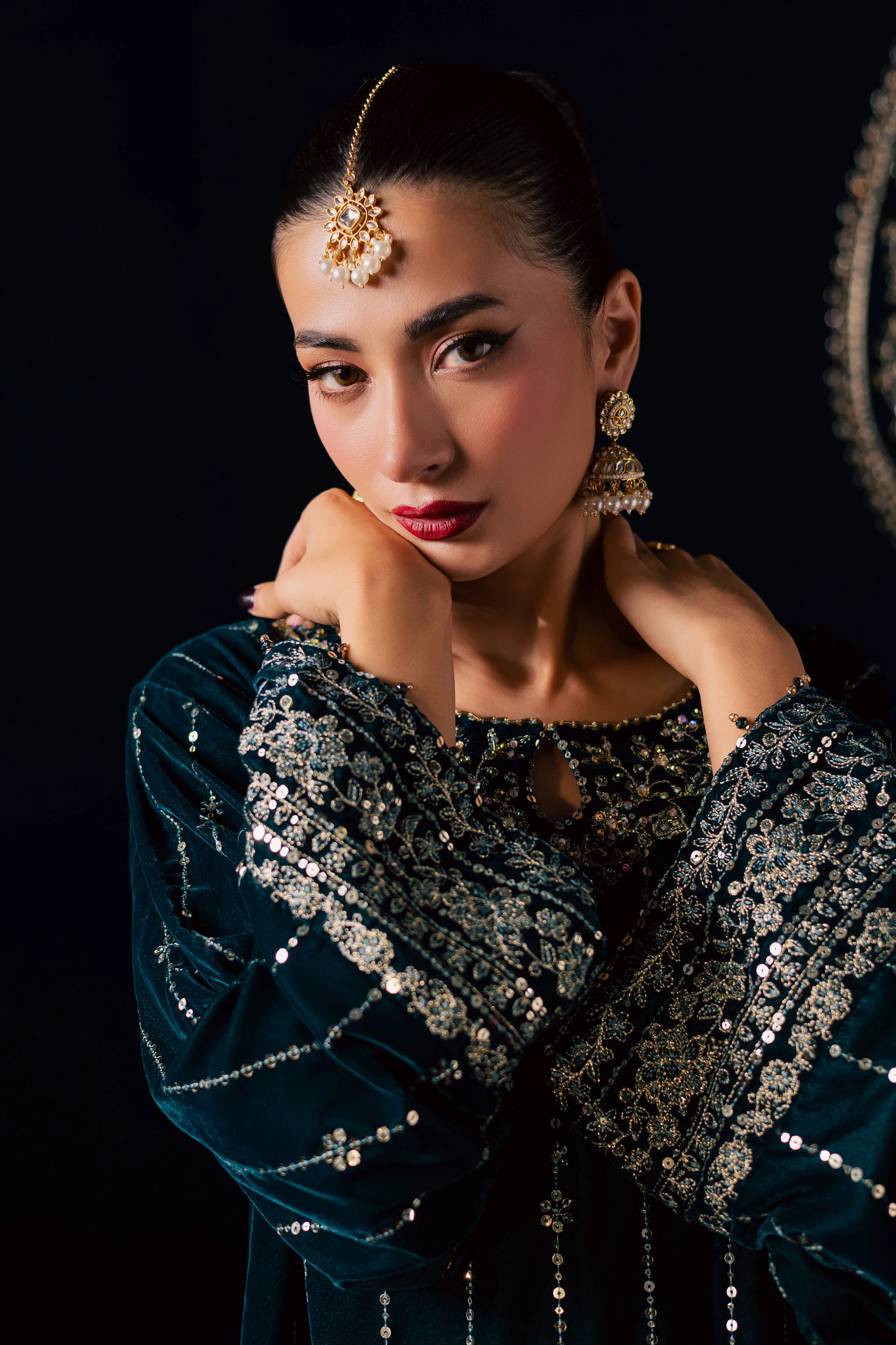 Blue Winter 2Pc - Velvet Luxe Pret - Image 9