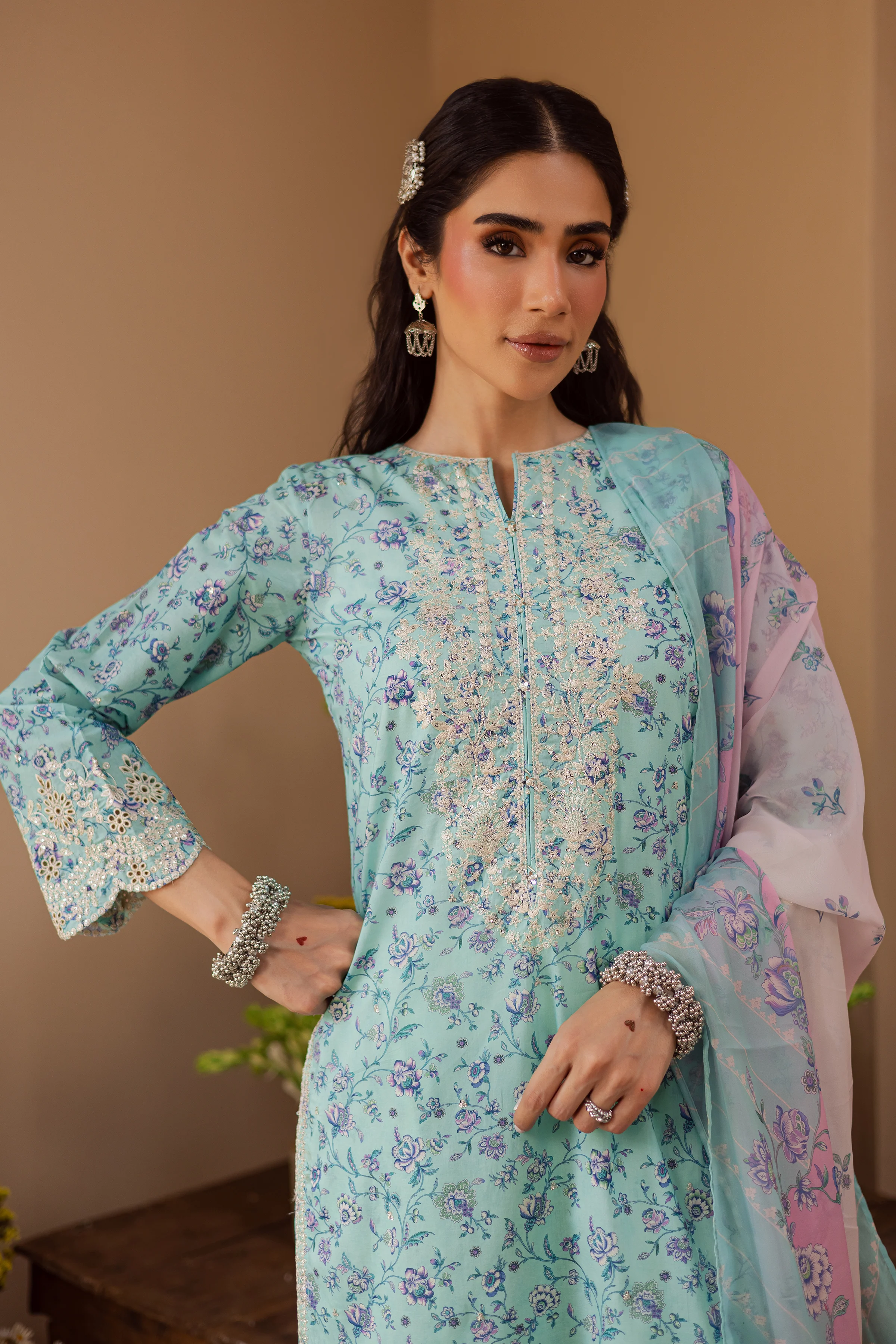 Blush 3Pc - Festive Eid Prints - Image 2