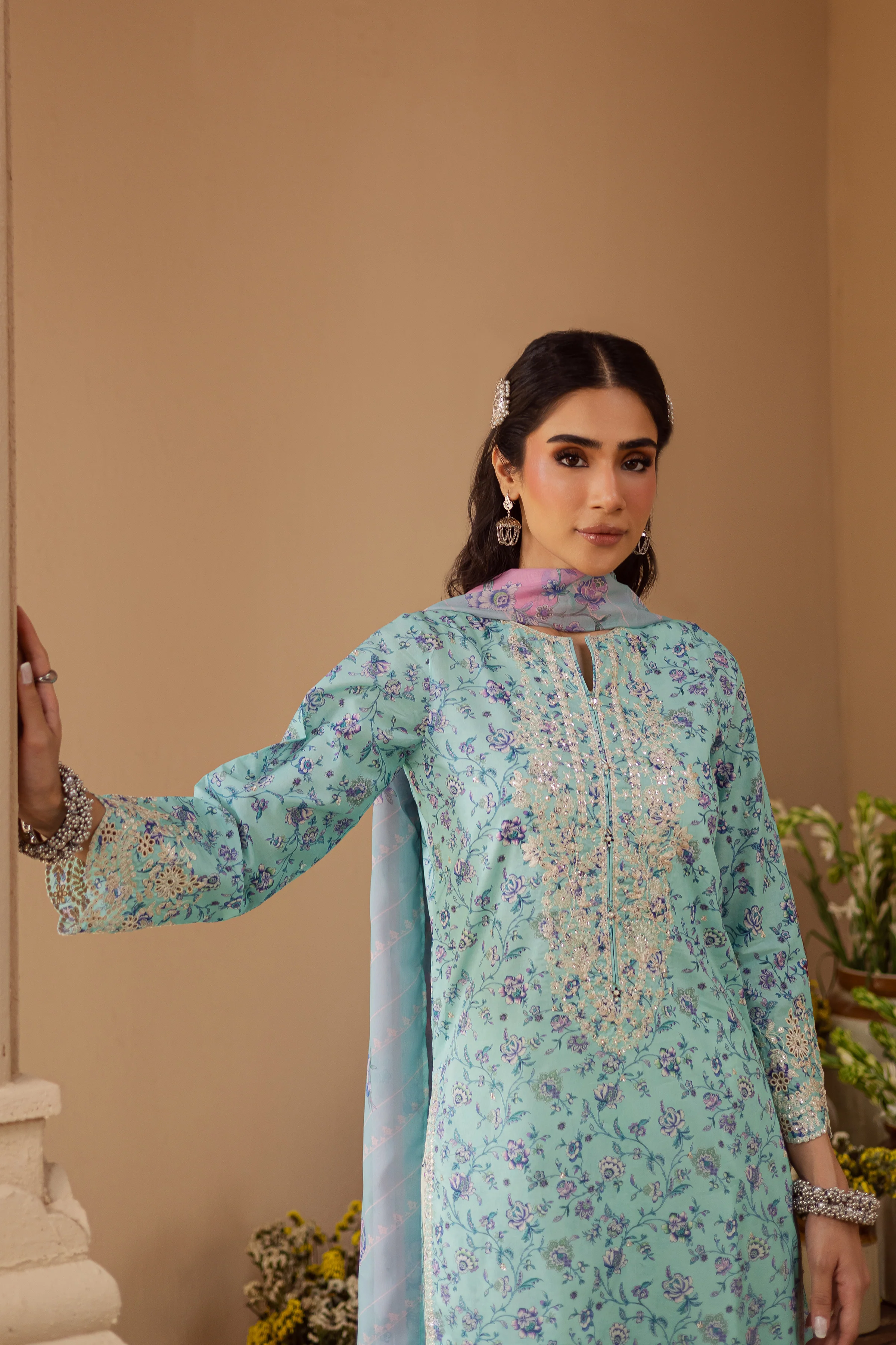 Blush 3Pc - Festive Eid Prints - Image 3