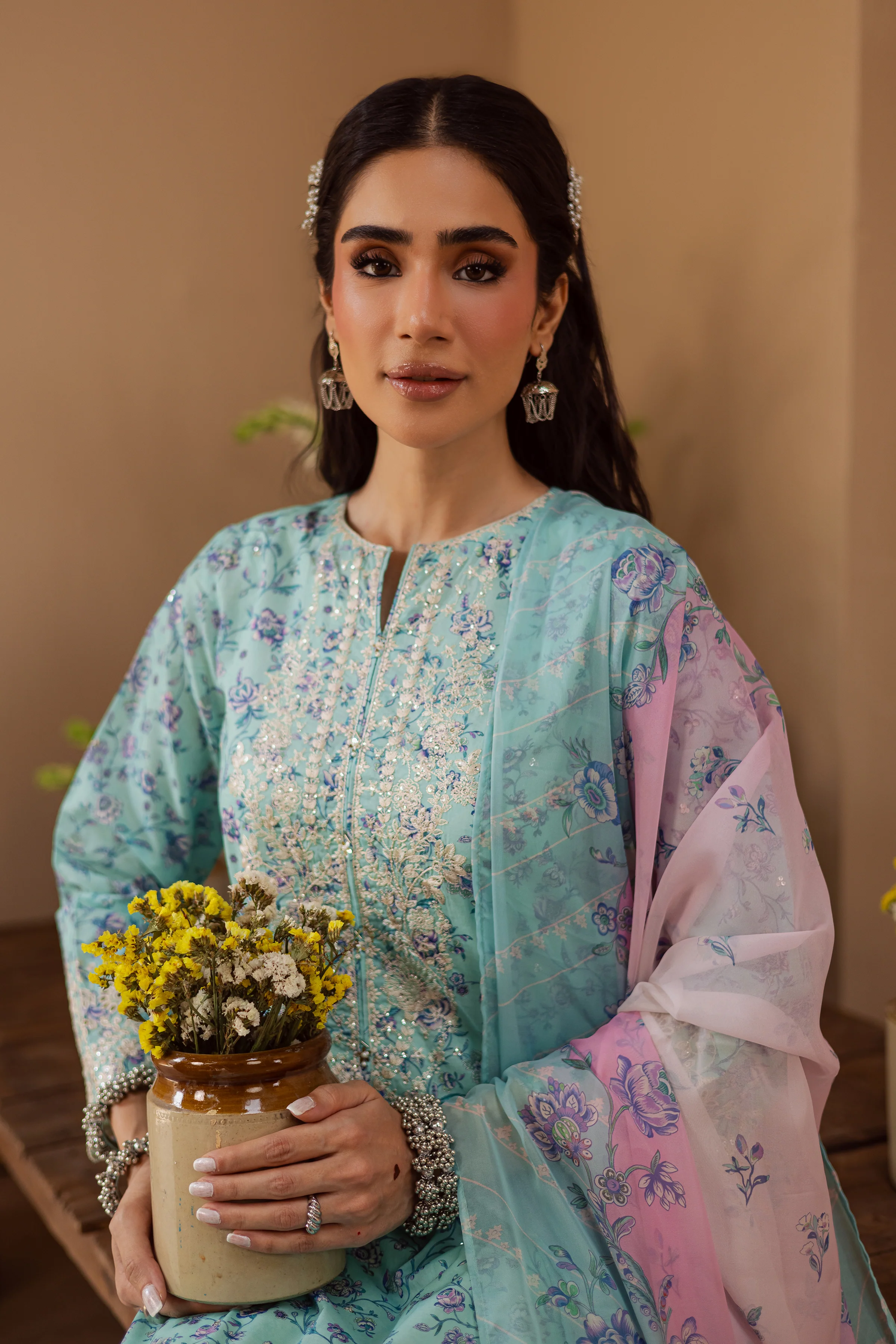 Blush 3Pc - Festive Eid Prints - Image 6